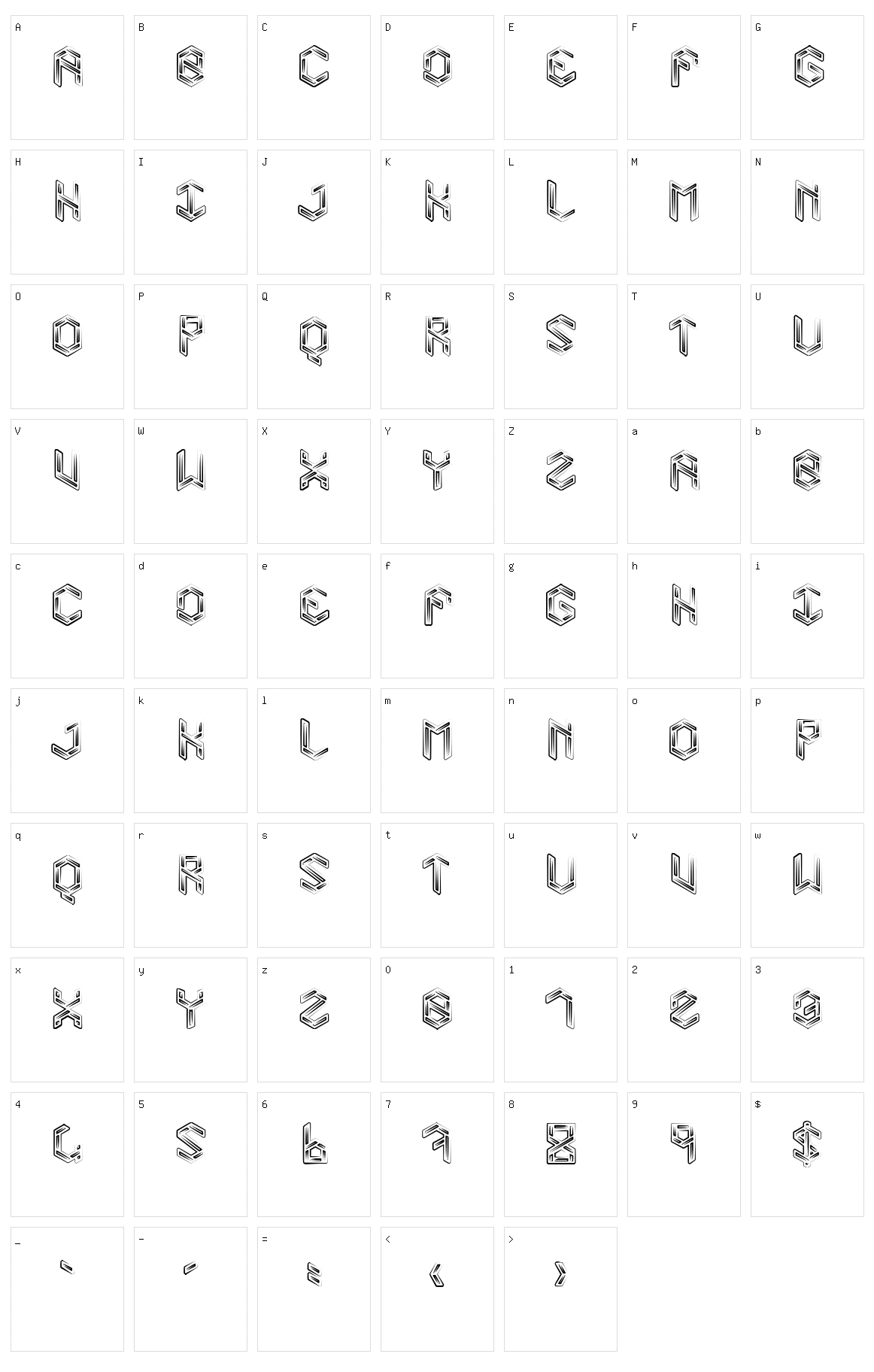 Level 01 Character Set