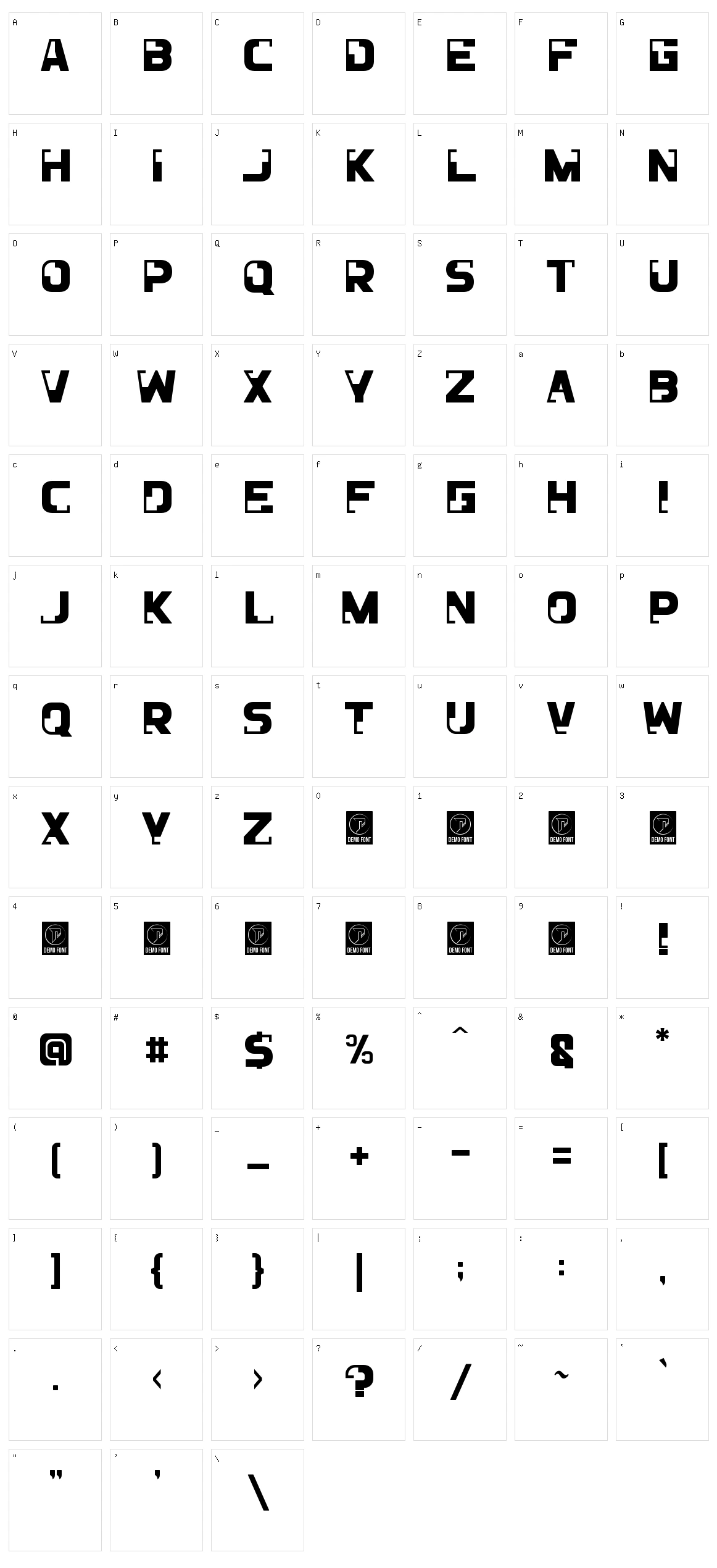 Lifters Character Set