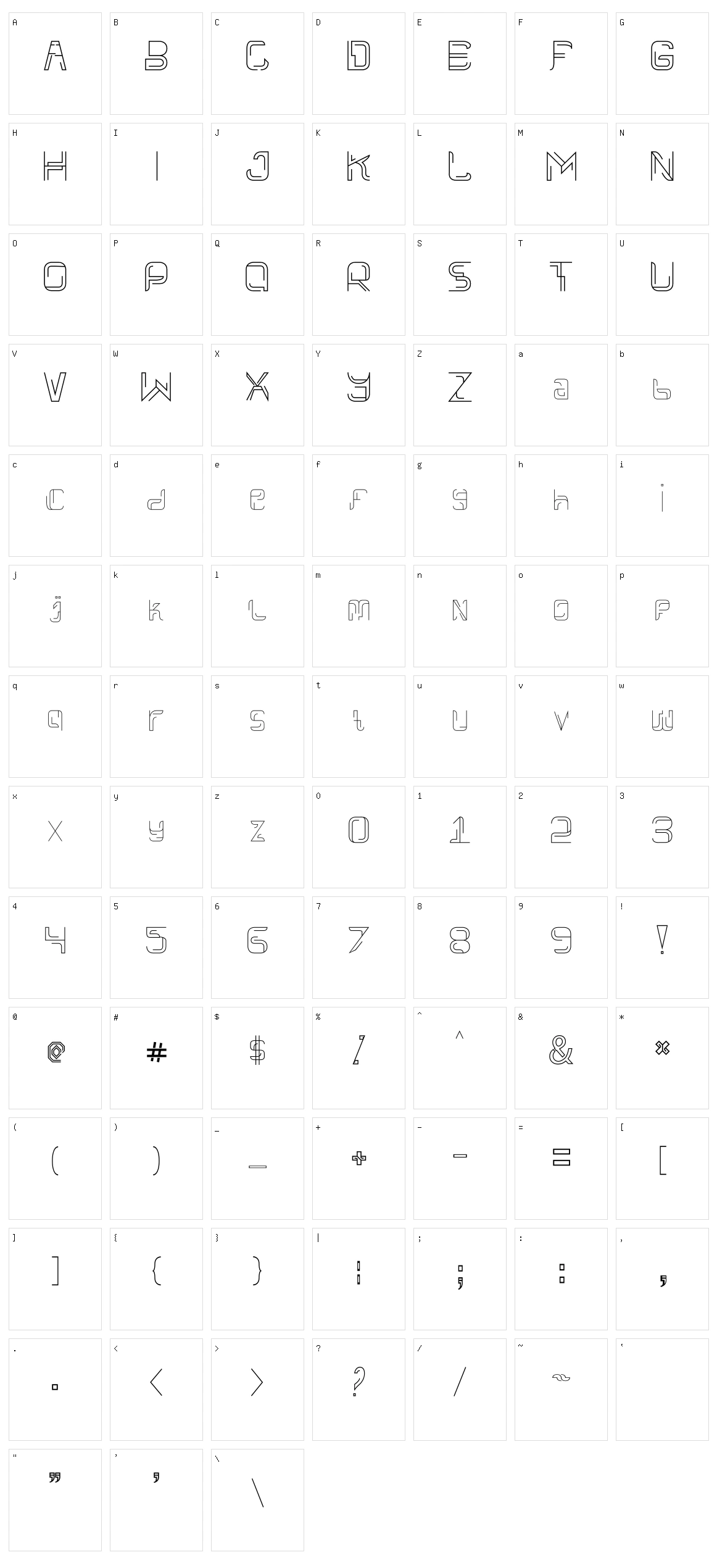 Linees Three Character Set