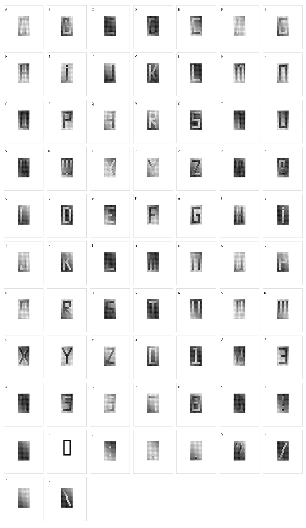 Lines Character Set
