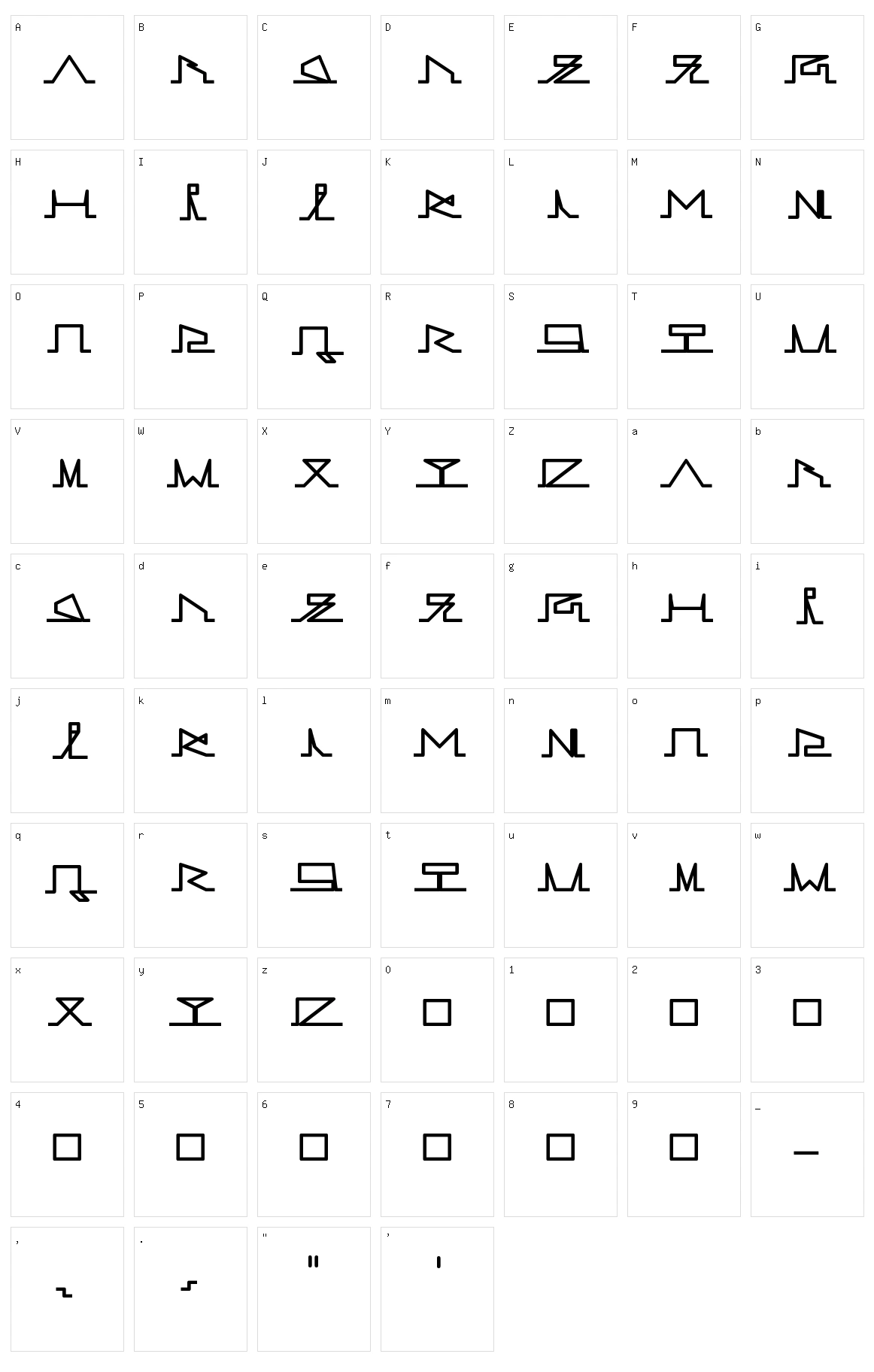Lines of Life Character Set