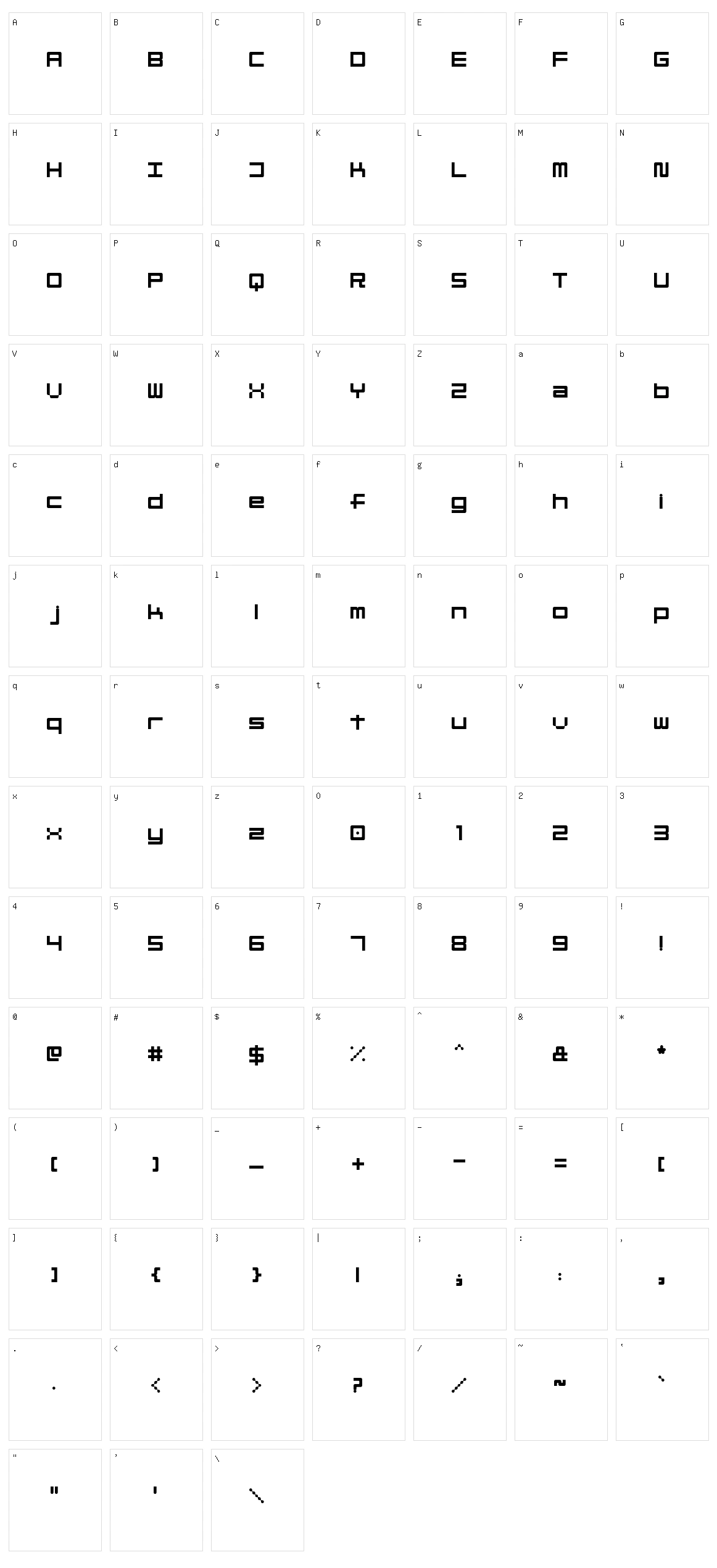 Linesquare Rounded Extended Character Set
