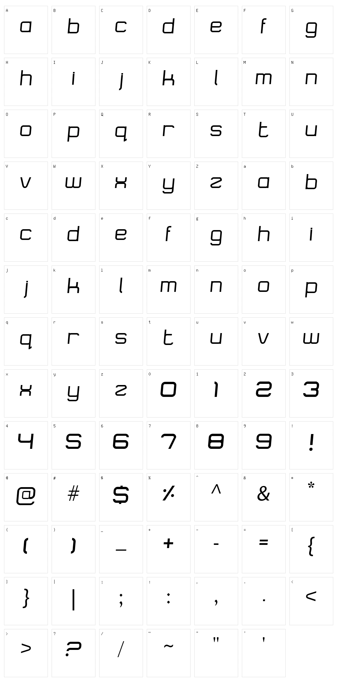 Logostile Character Set