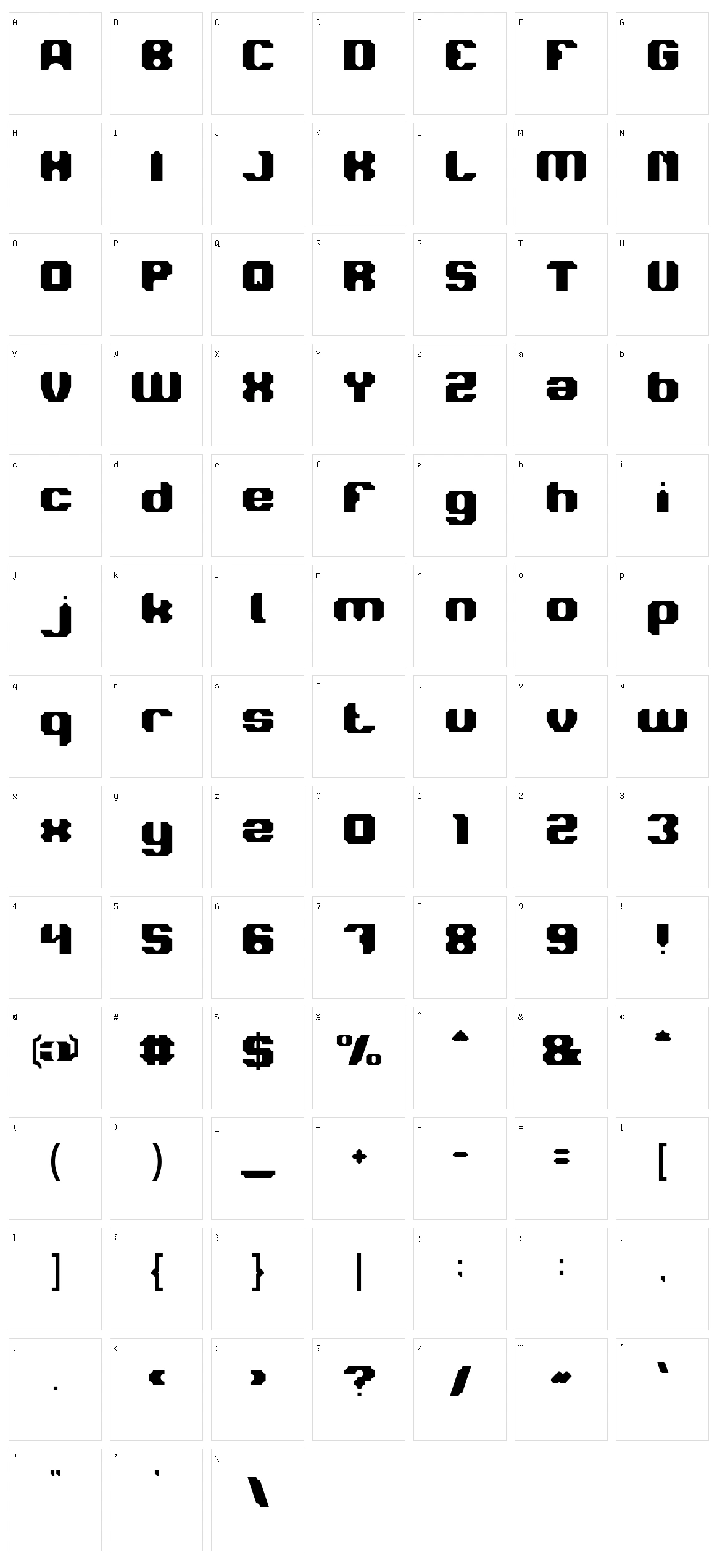 Logotype Character Set