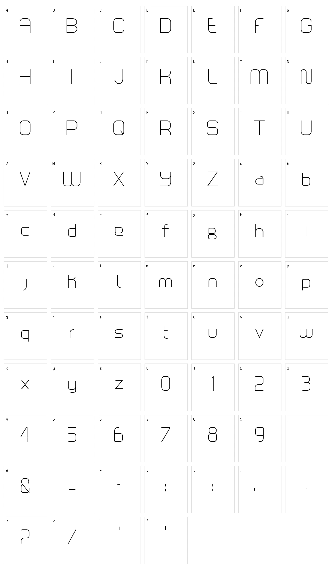 Loomis Sans Character Set