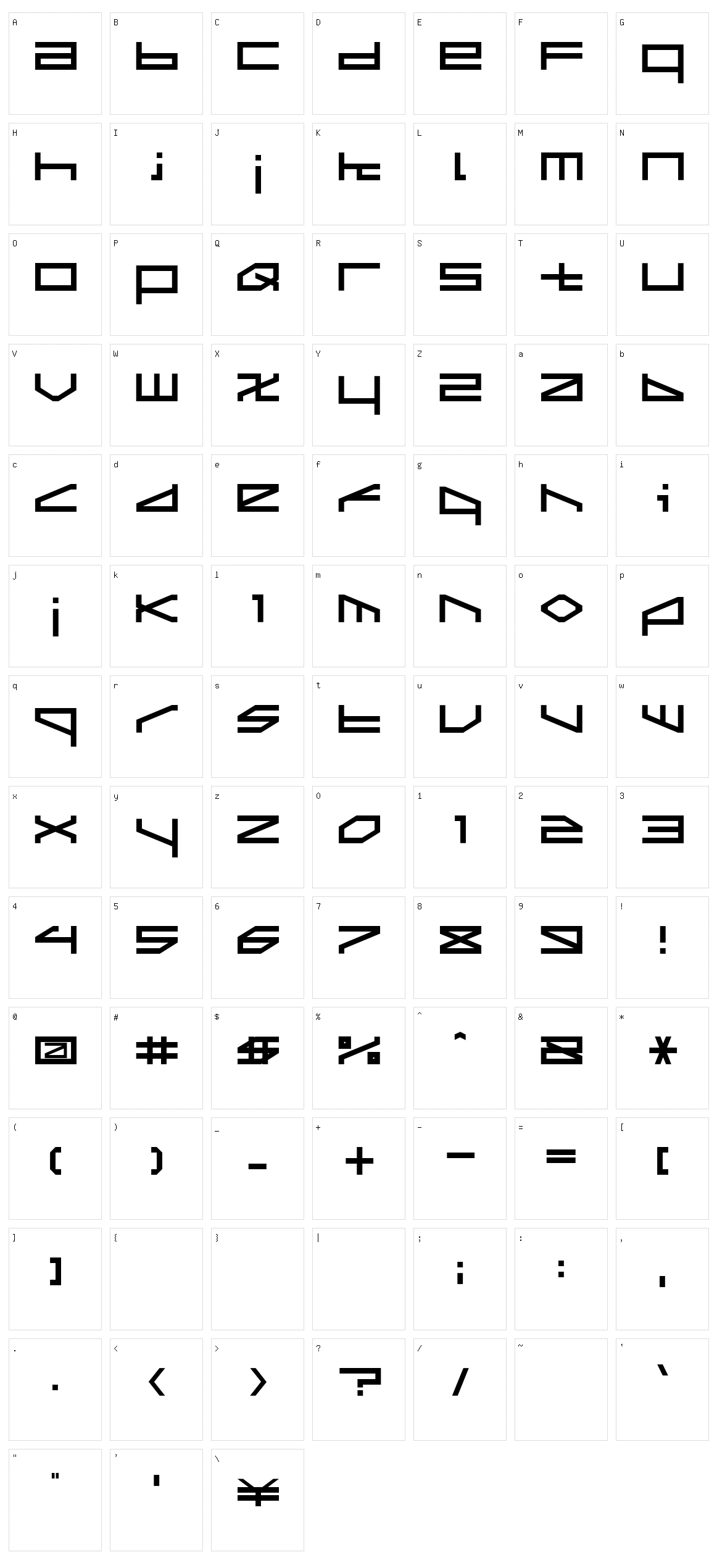 LTR-02: Morbid Vision Character Set