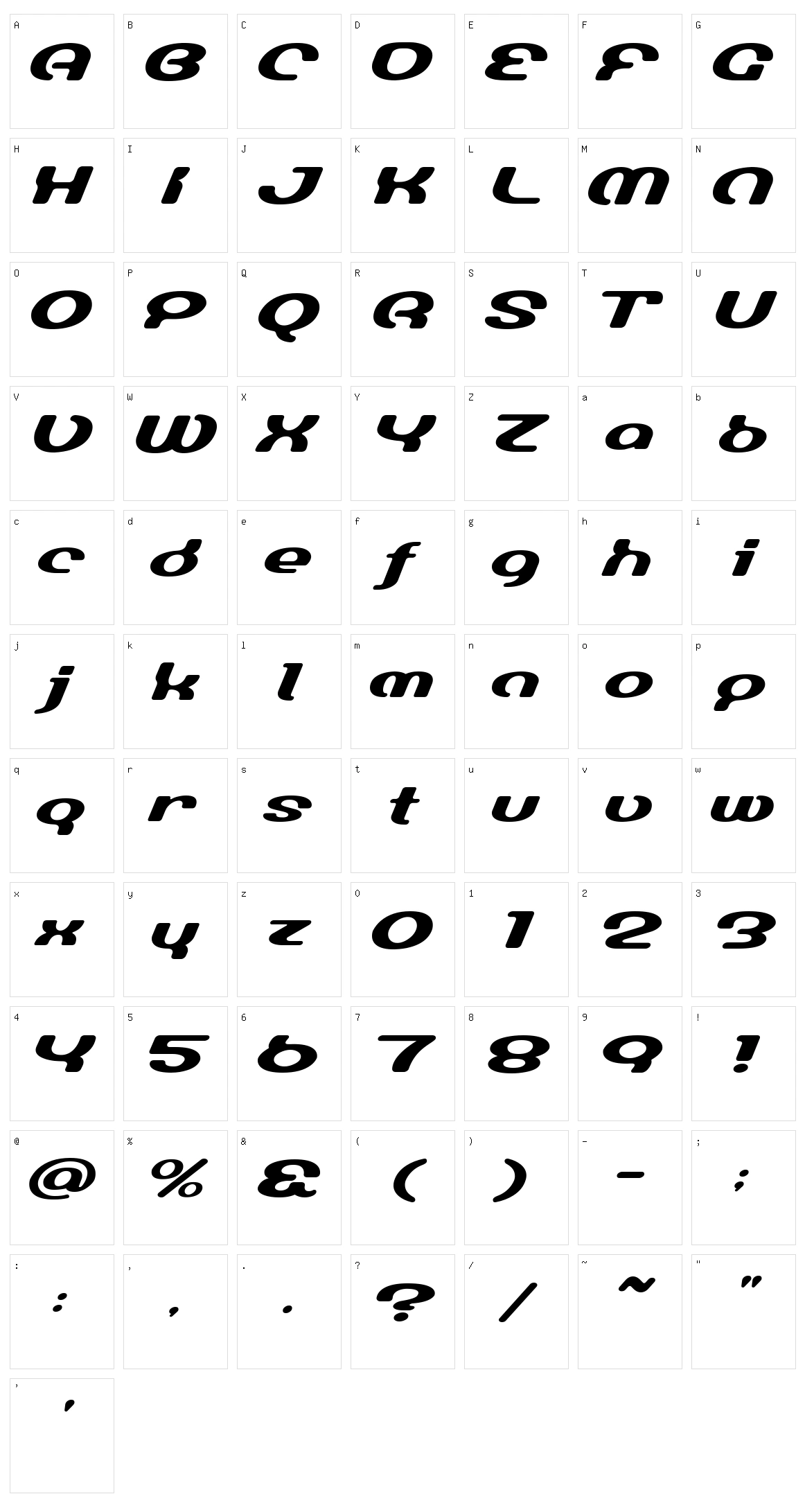 Lumine Sign Character Set