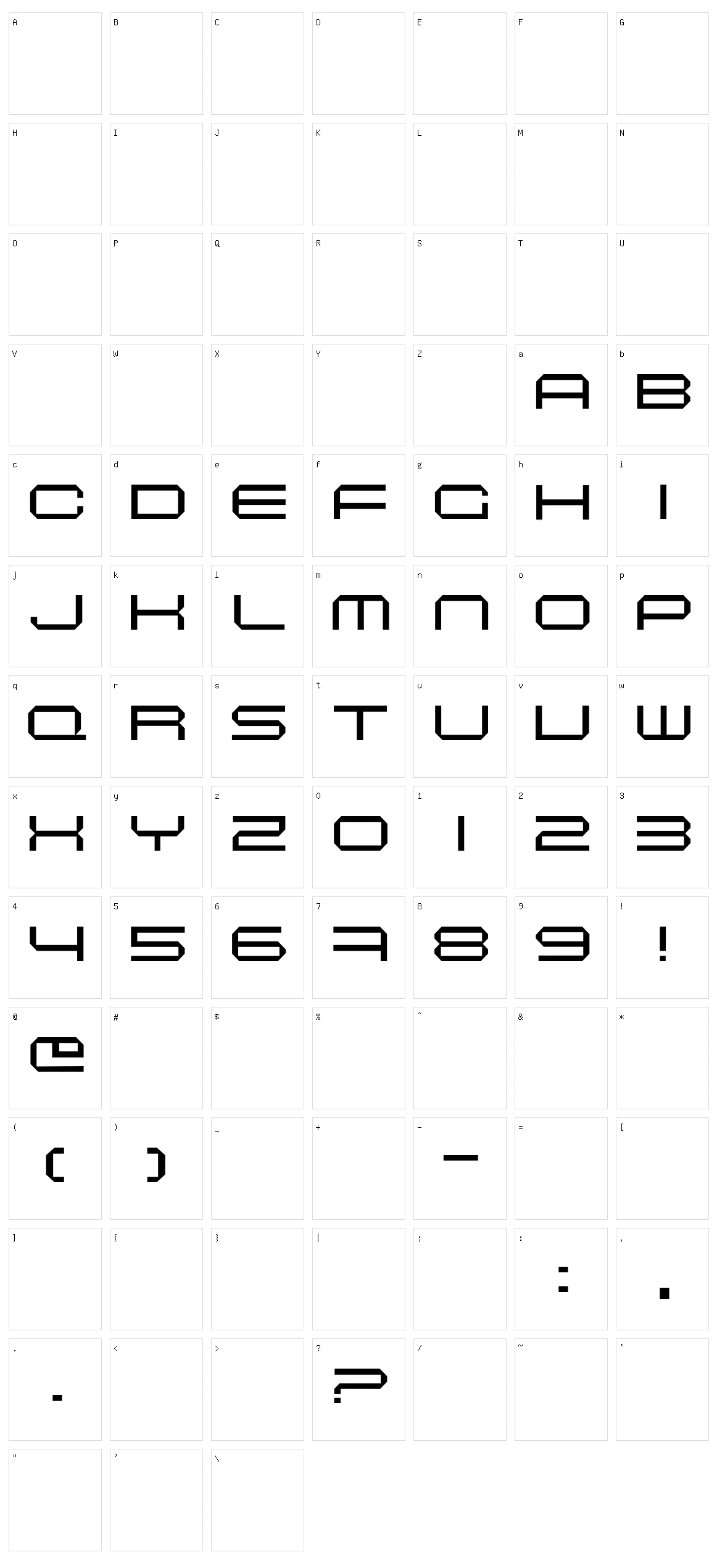 Maschinen Character Set