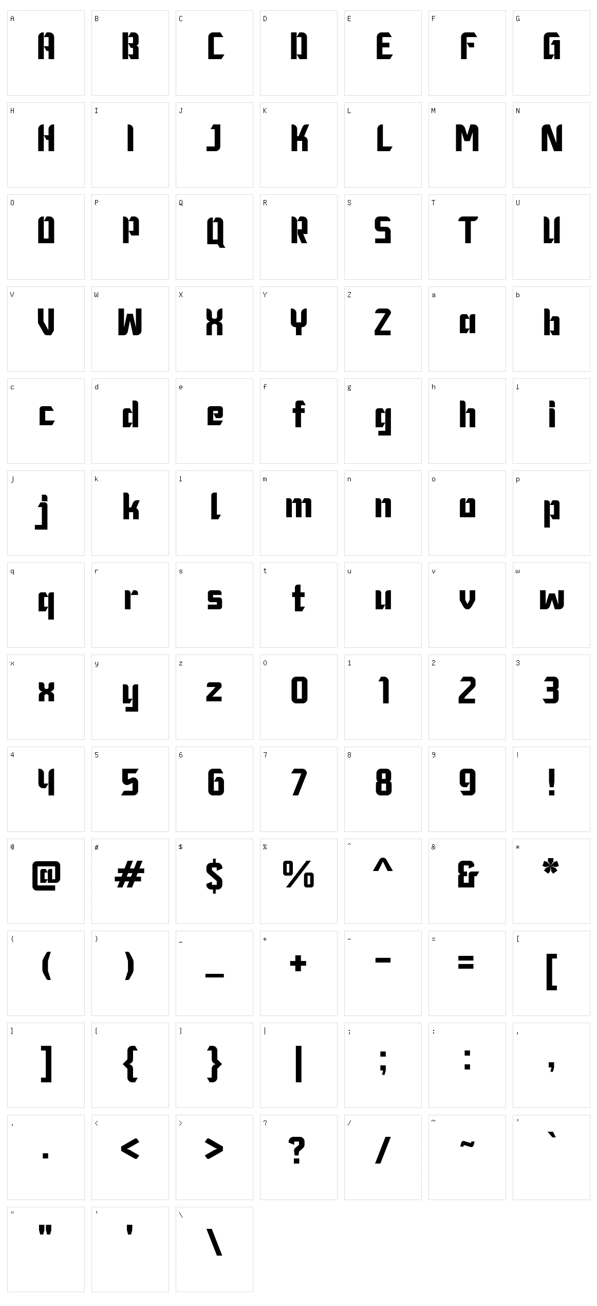 Mawoot Character Set