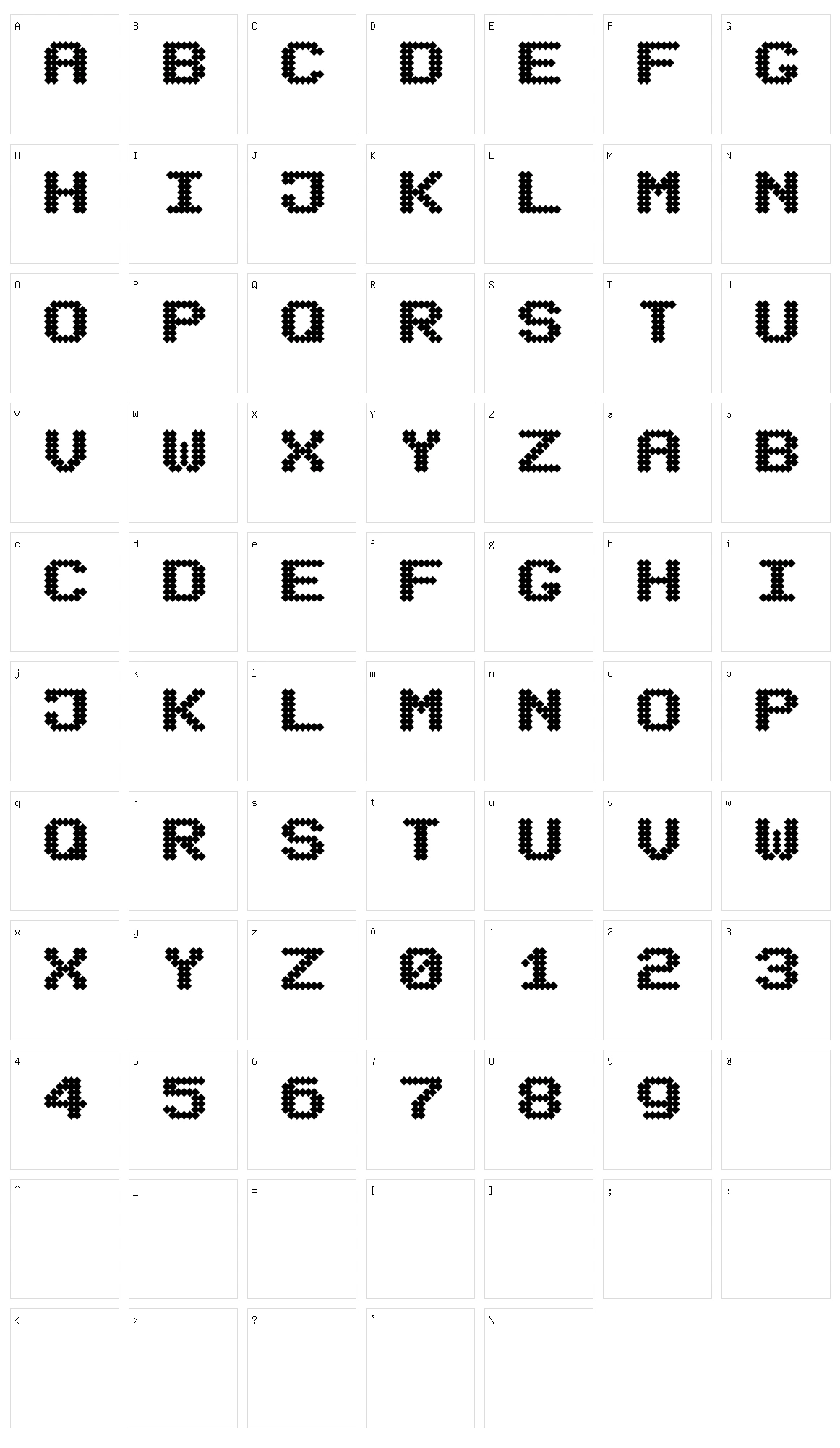 Mecanix Character Set