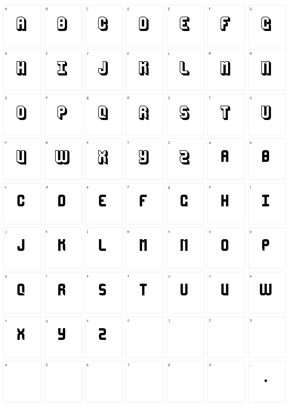 Mega Sans Character Set