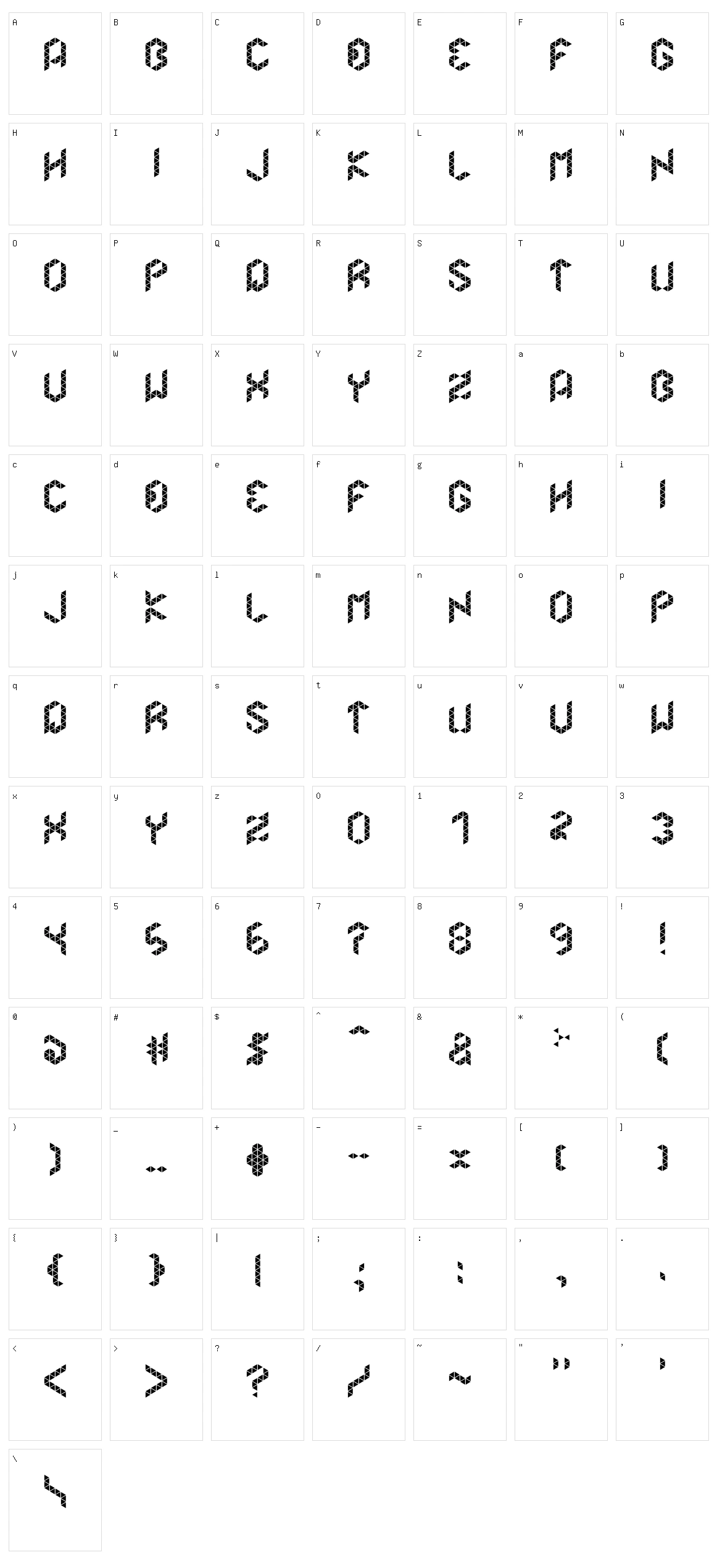 Merkur Character Set