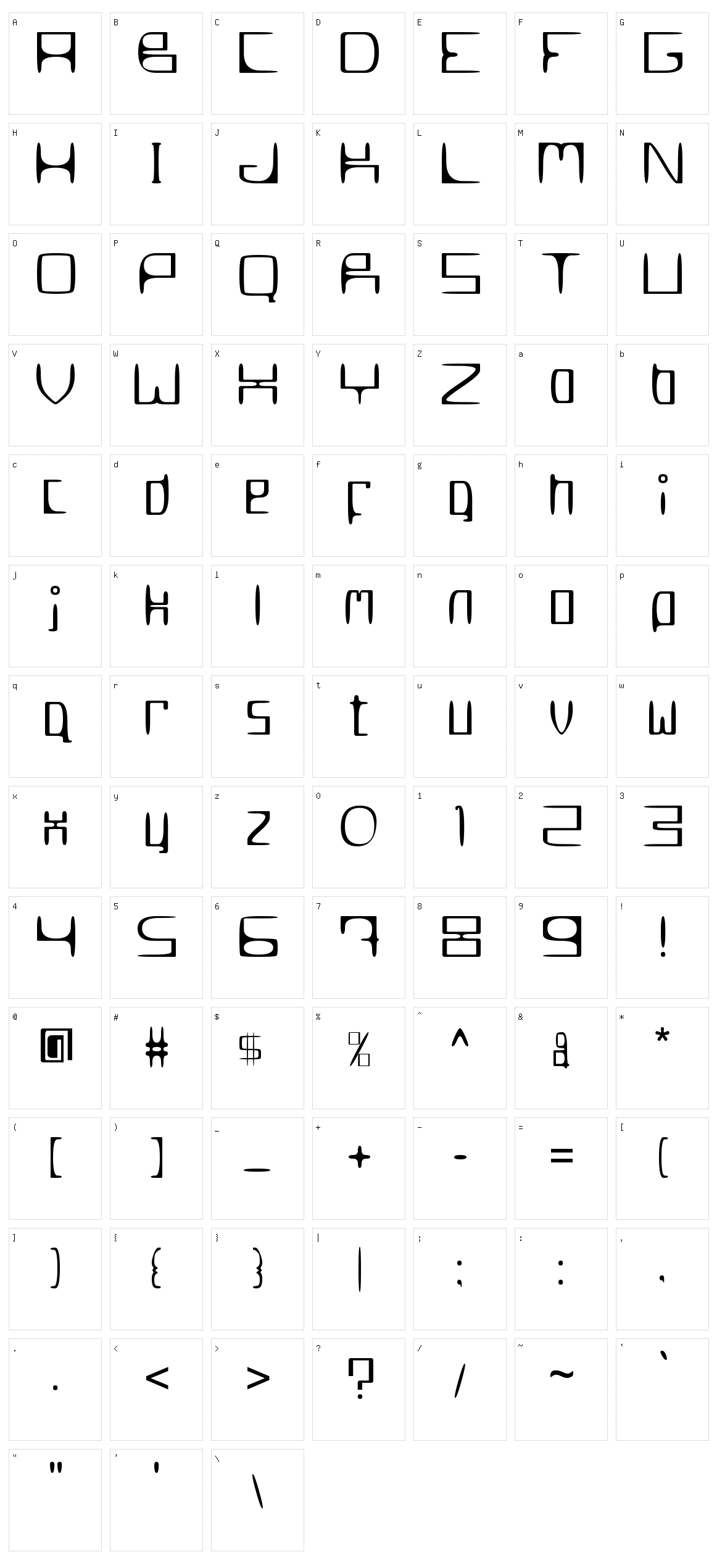 MetroSlum Character Set