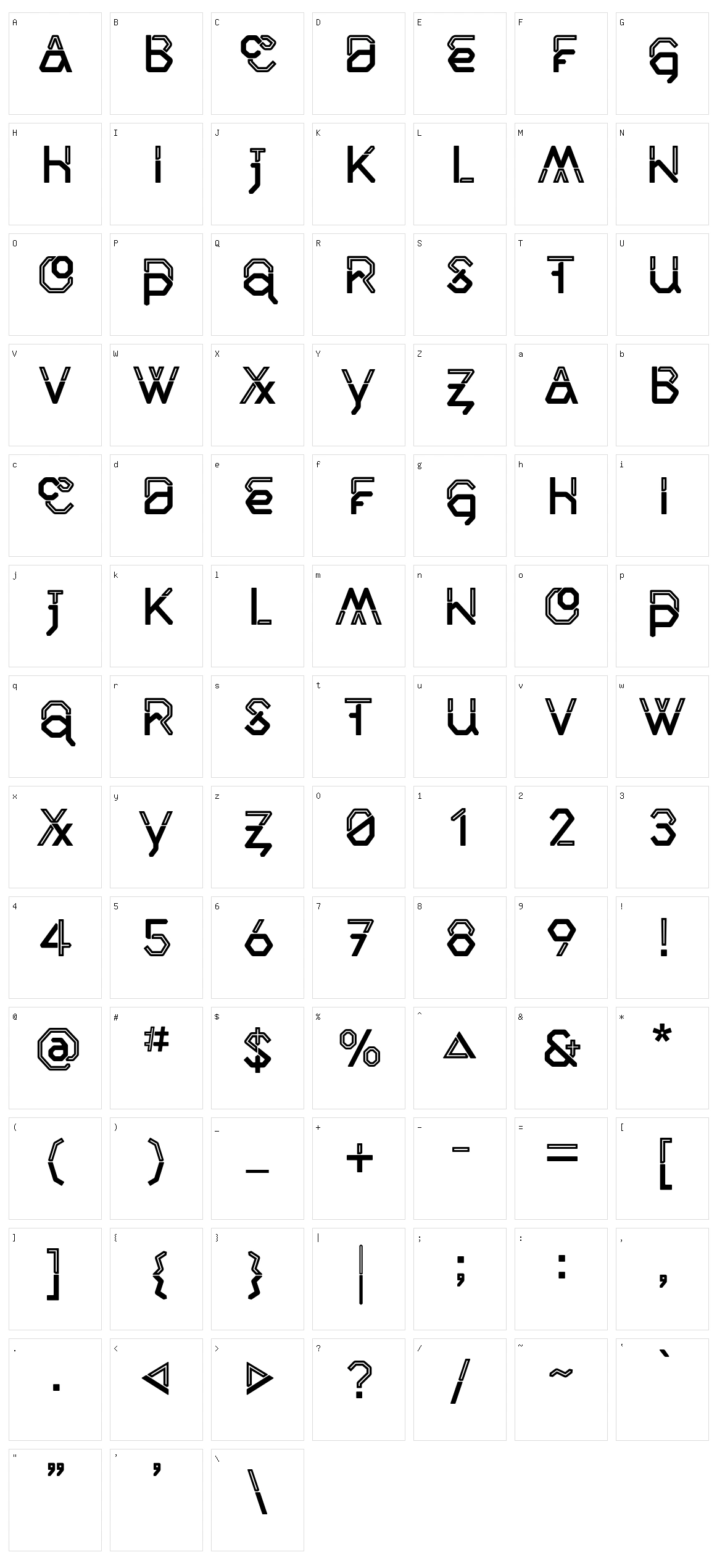 Middlecase Next Character Set