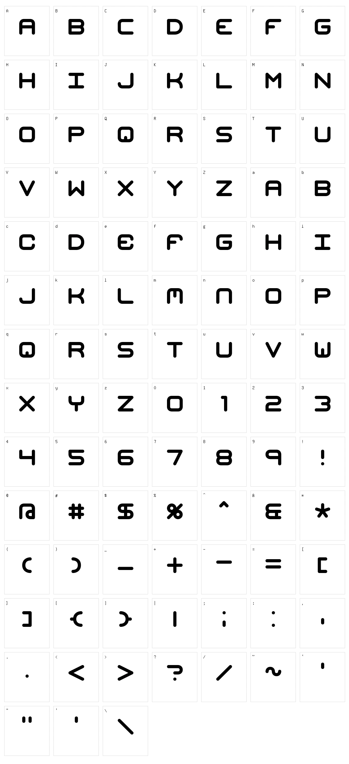 Mishmash Character Set