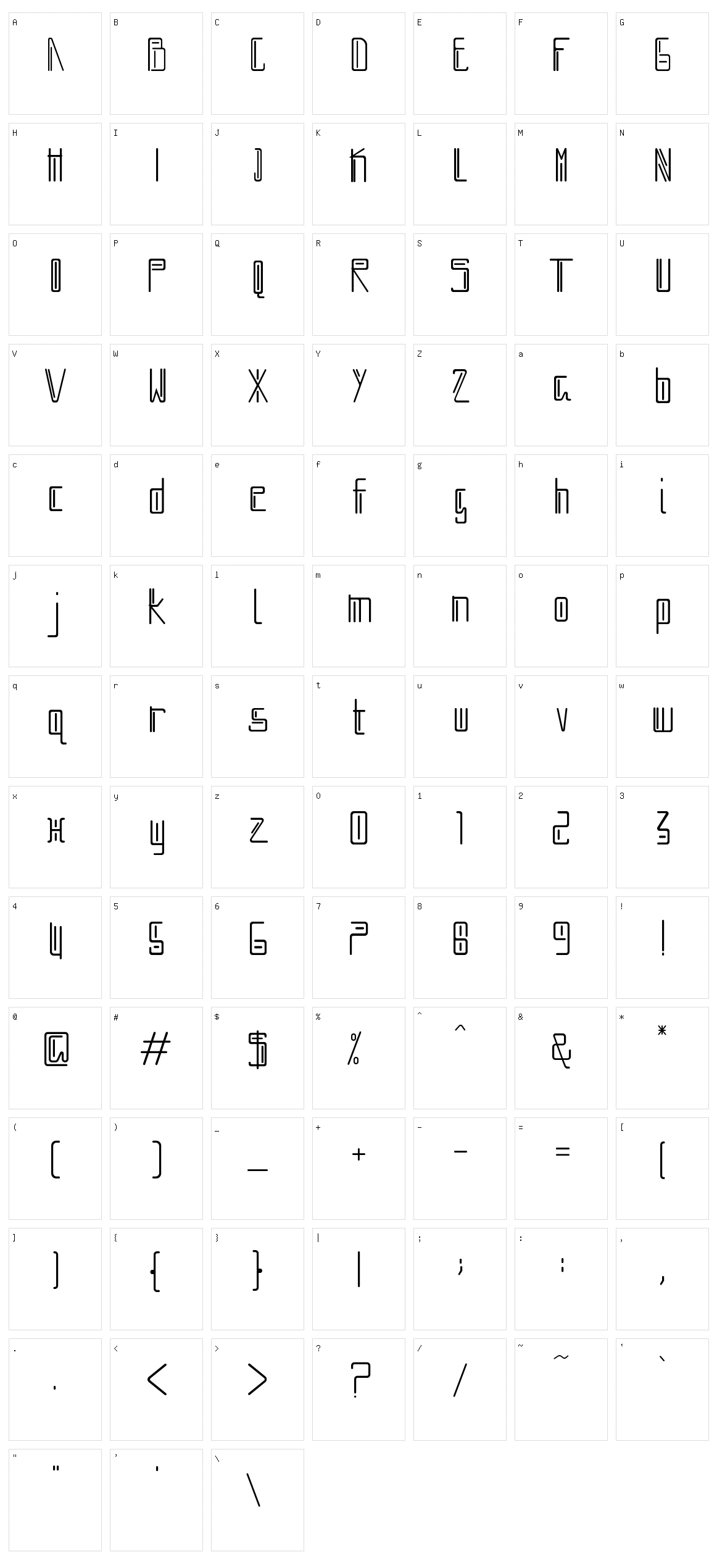 Moboto Character Set