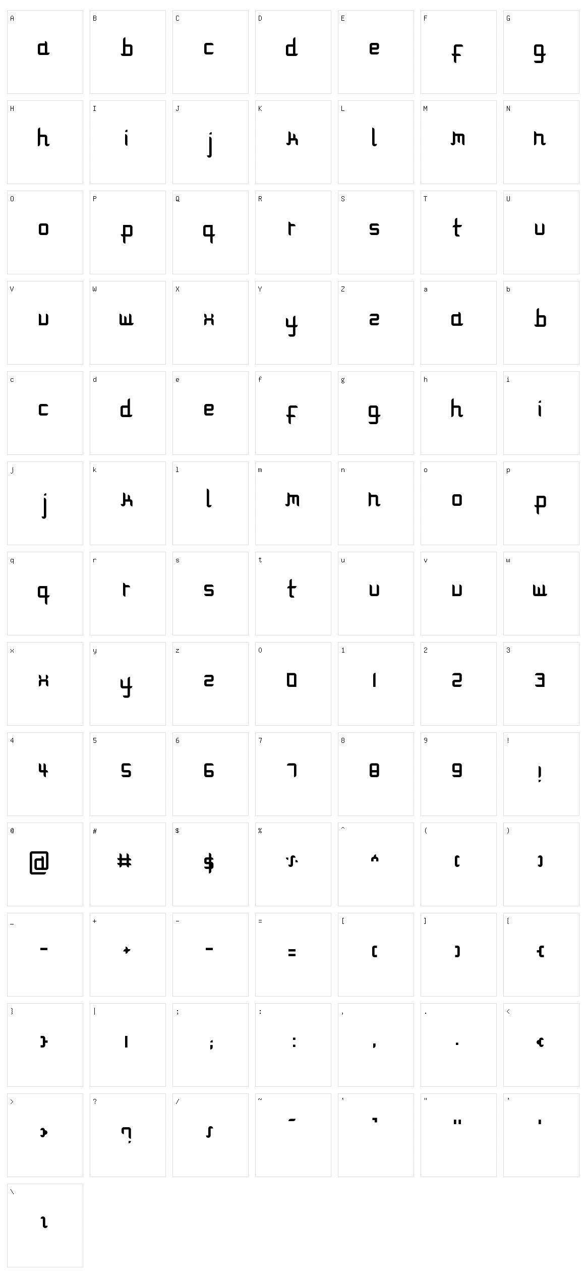 Modulare 1 Character Set