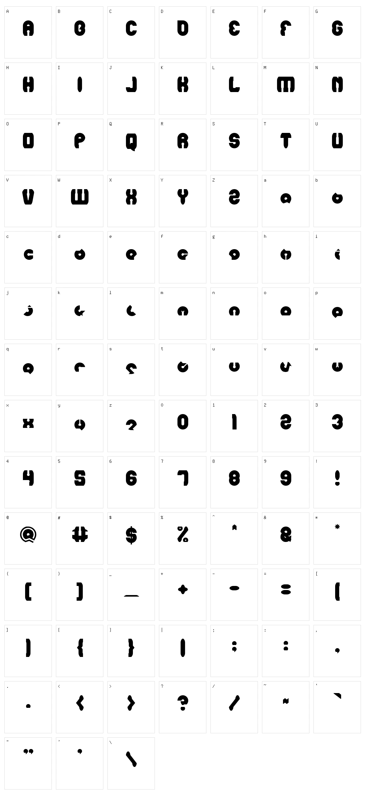 Mohr Character Set