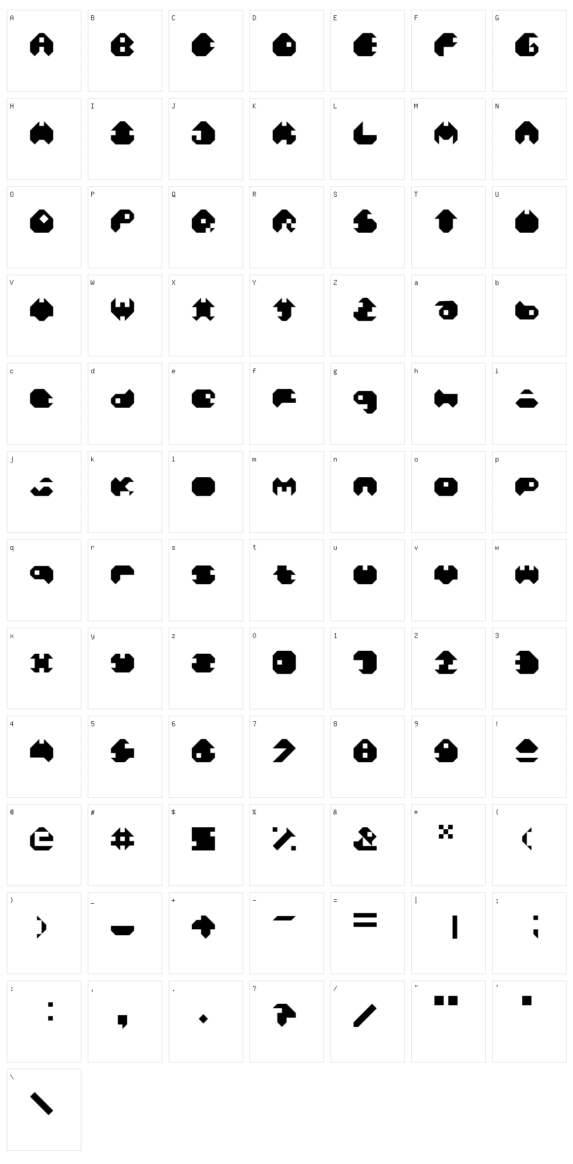 Mono Character Set