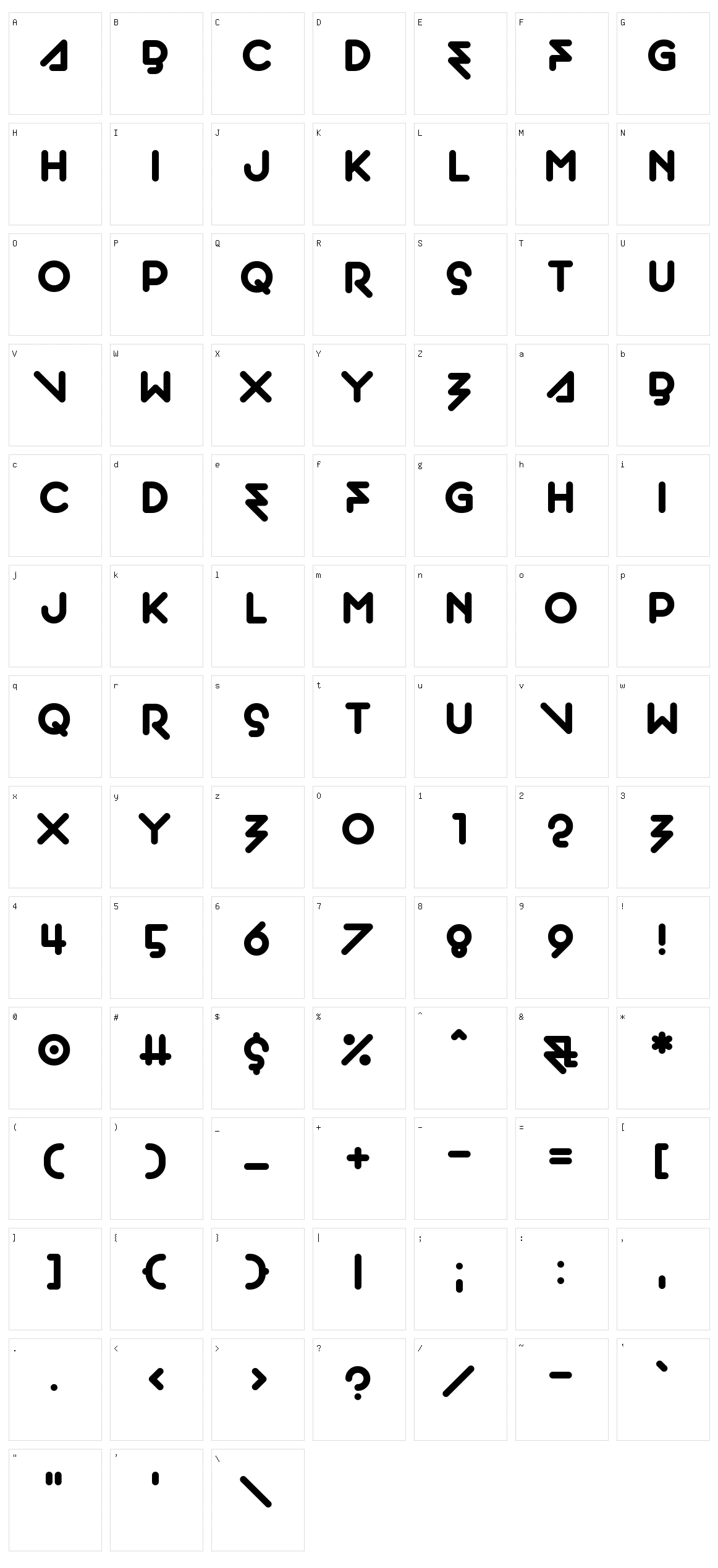 Montezuma Character Set