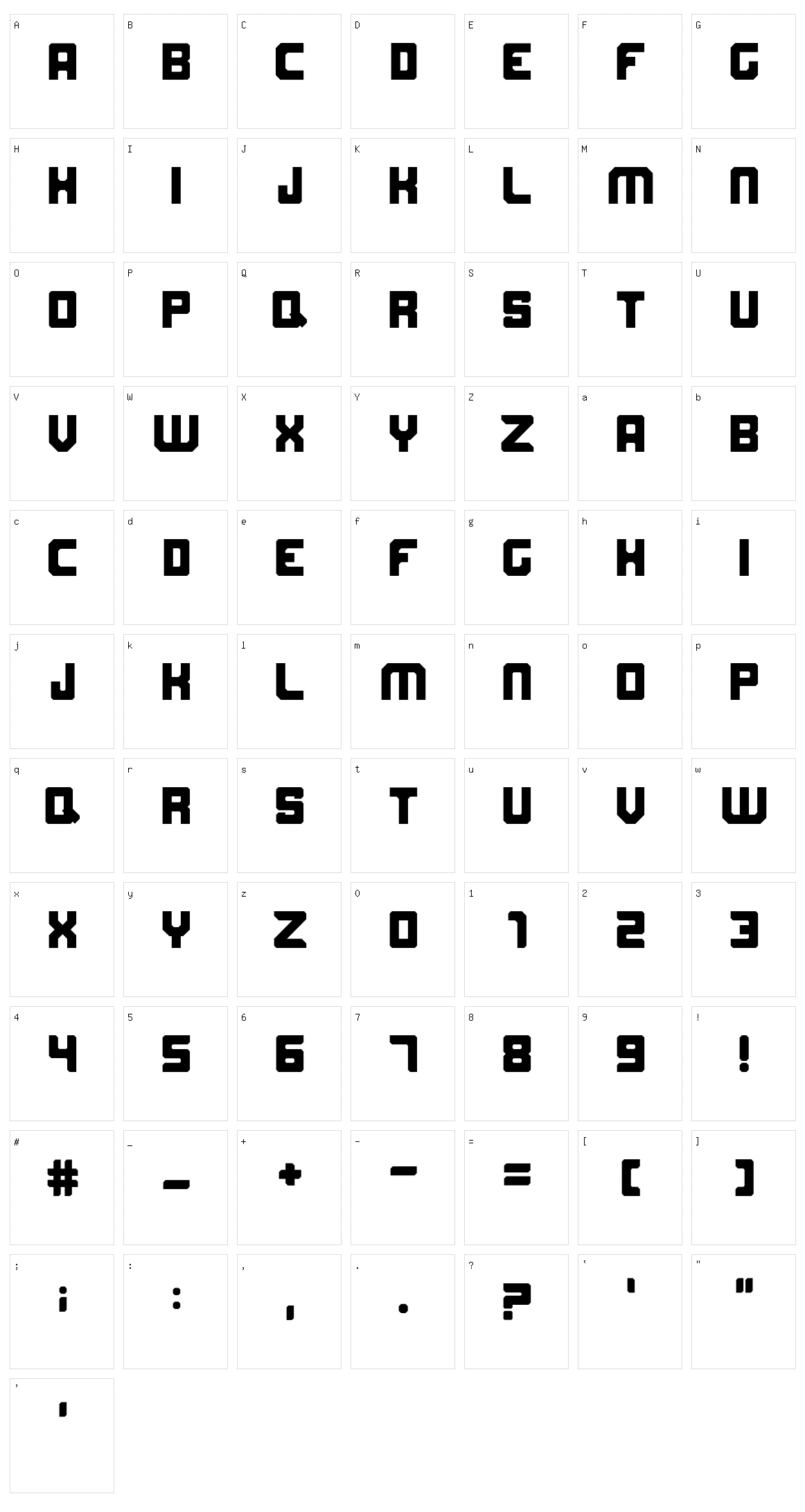 Mordak Character Set
