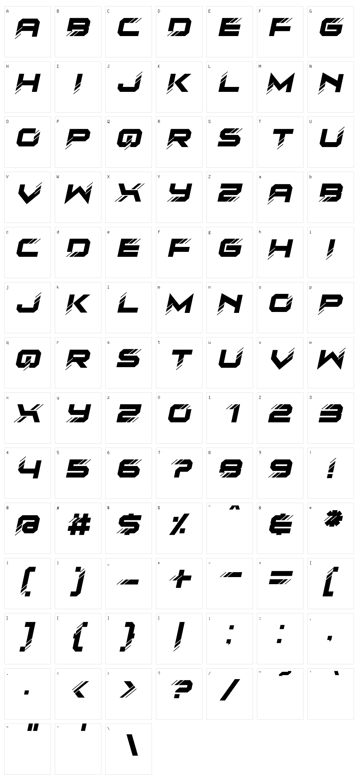 Moto Verse Character Set