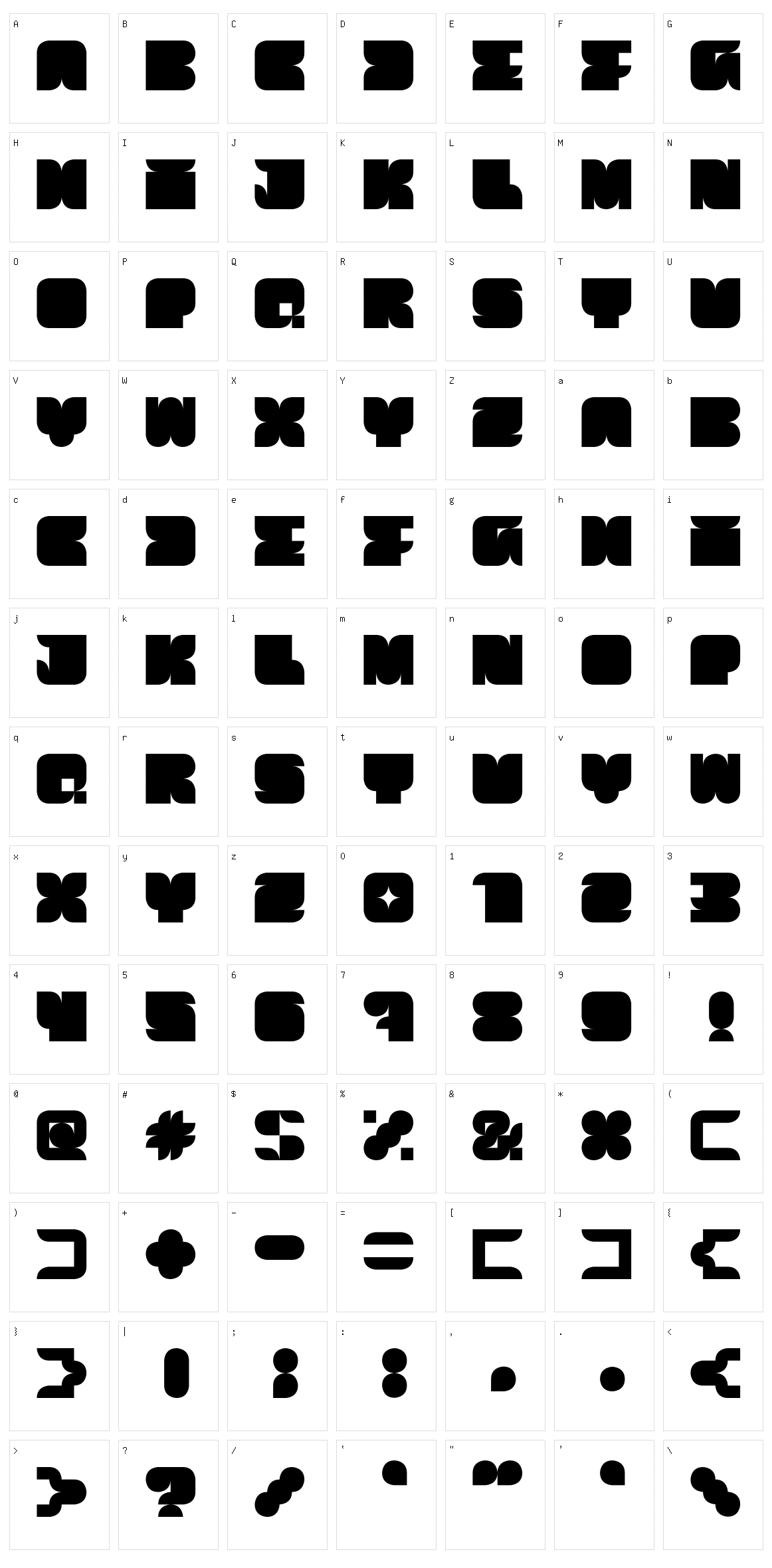 Much Bolder Character Set