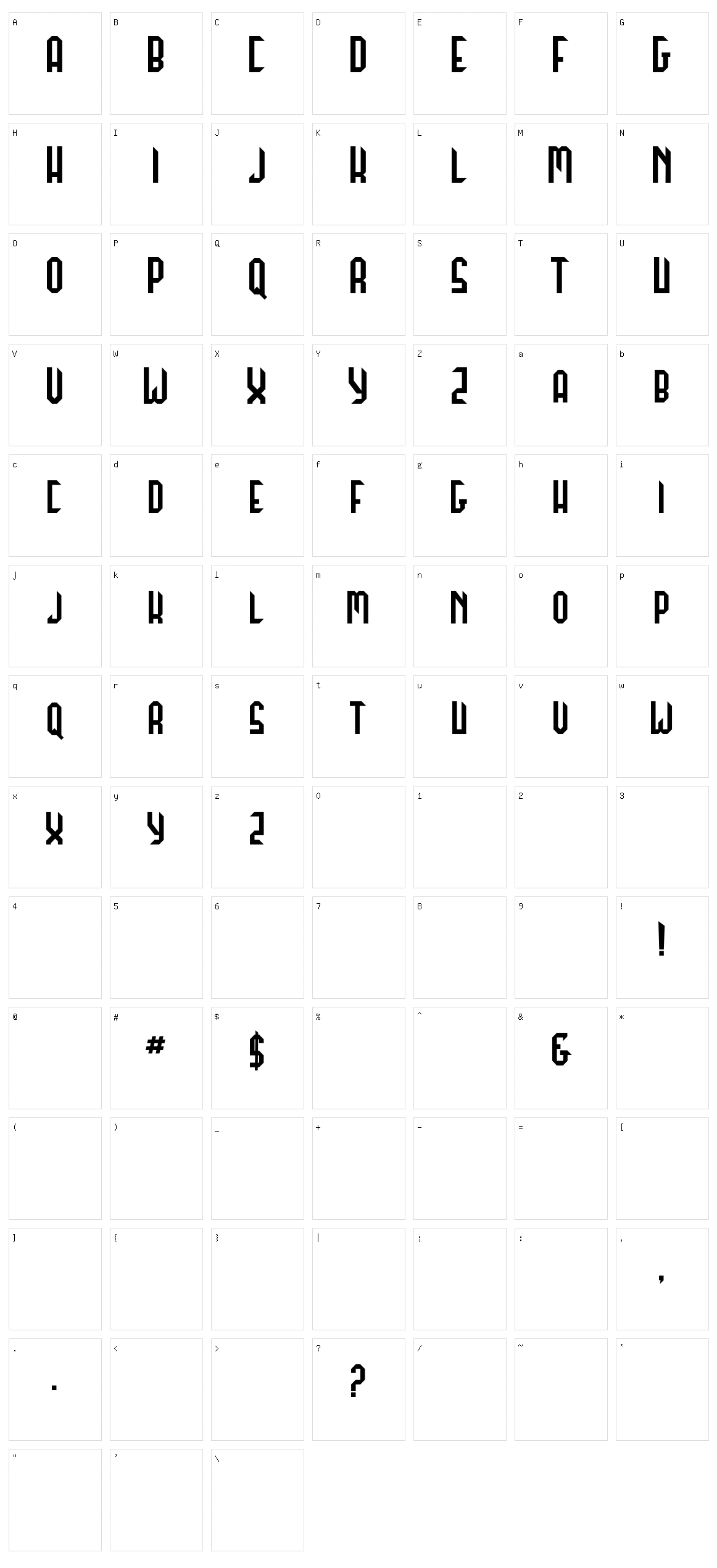 Nahl Character Set