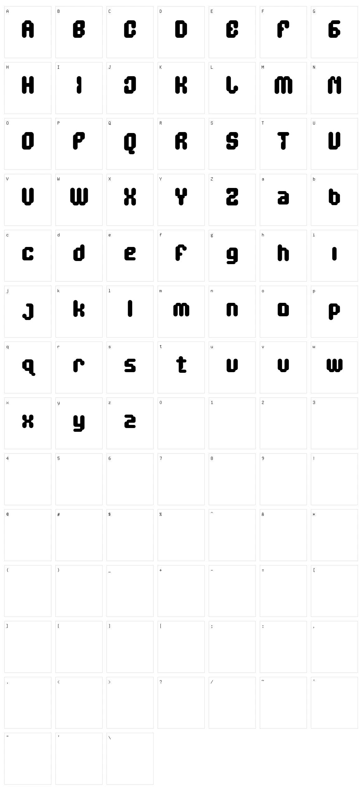 Nano Pix Character Set