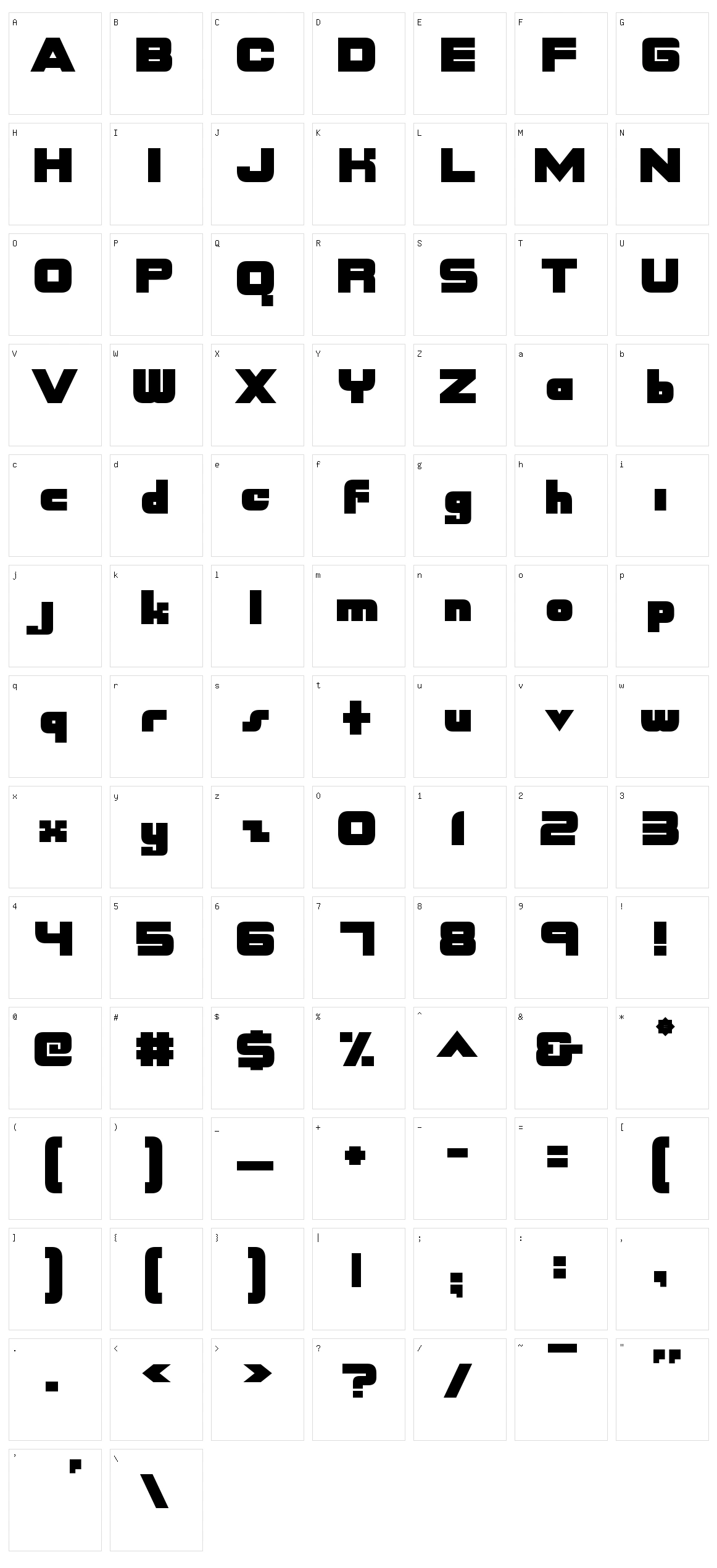 Nasdaqer Character Set