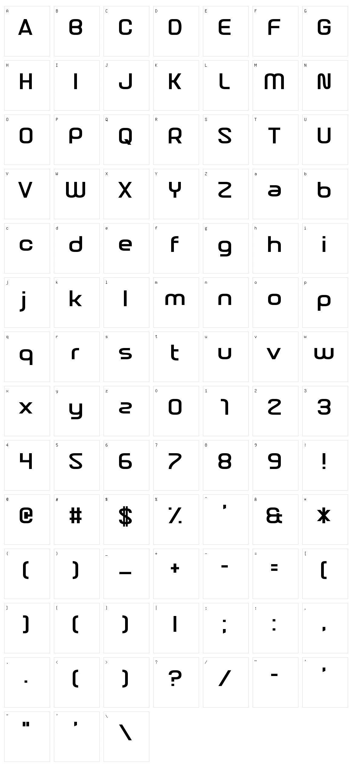 Nebulous Content Character Set