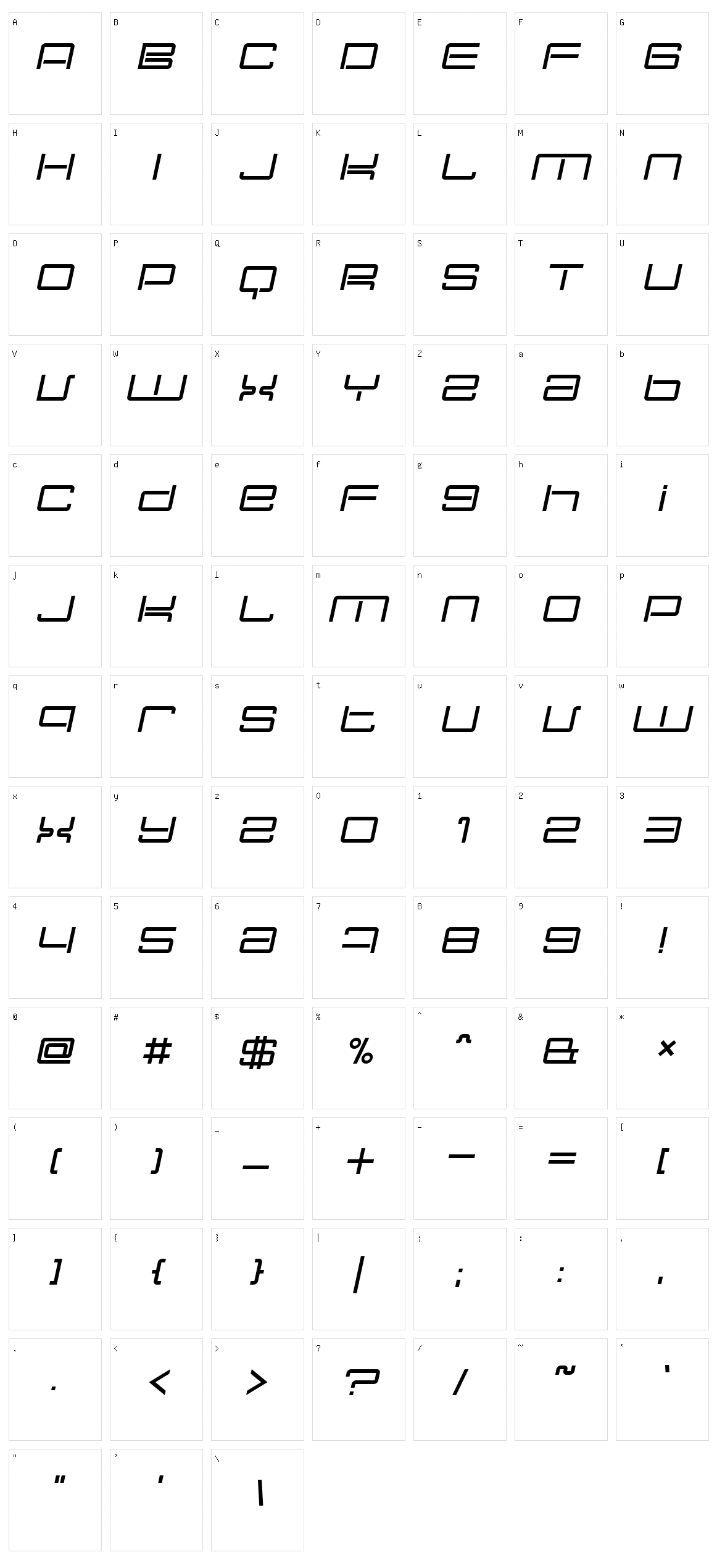 Nec Plus Ultra Character Set