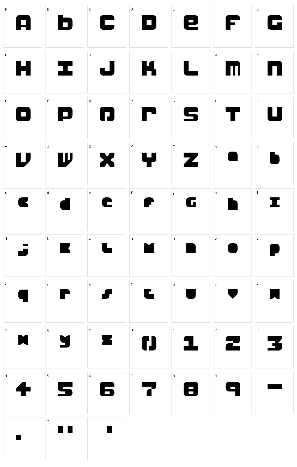 Necker Character Set