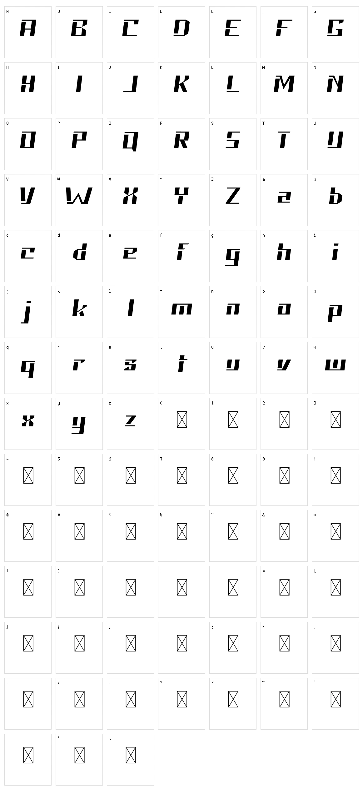 Neolion Character Set