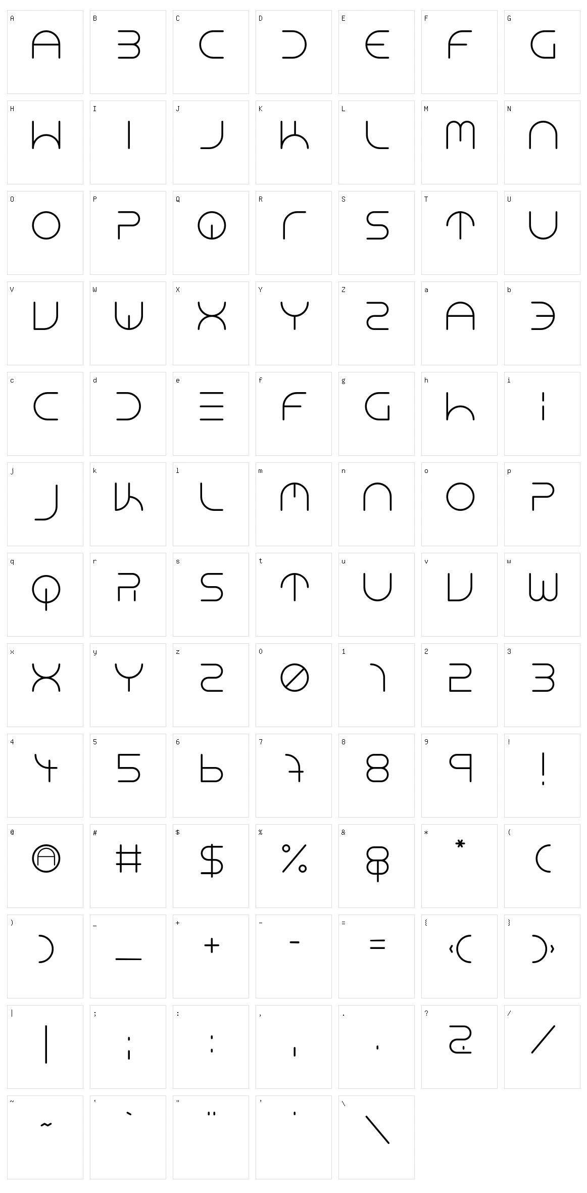 Neon Club Music Character Set