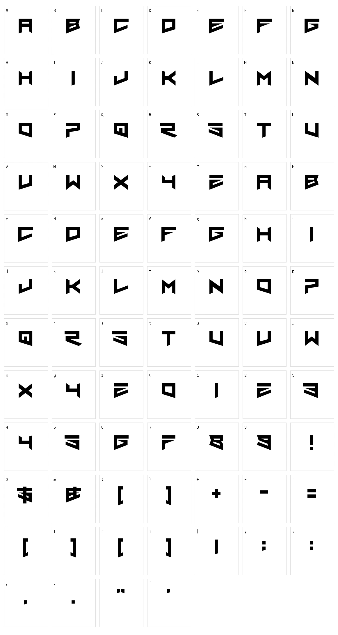 Nero Character Set