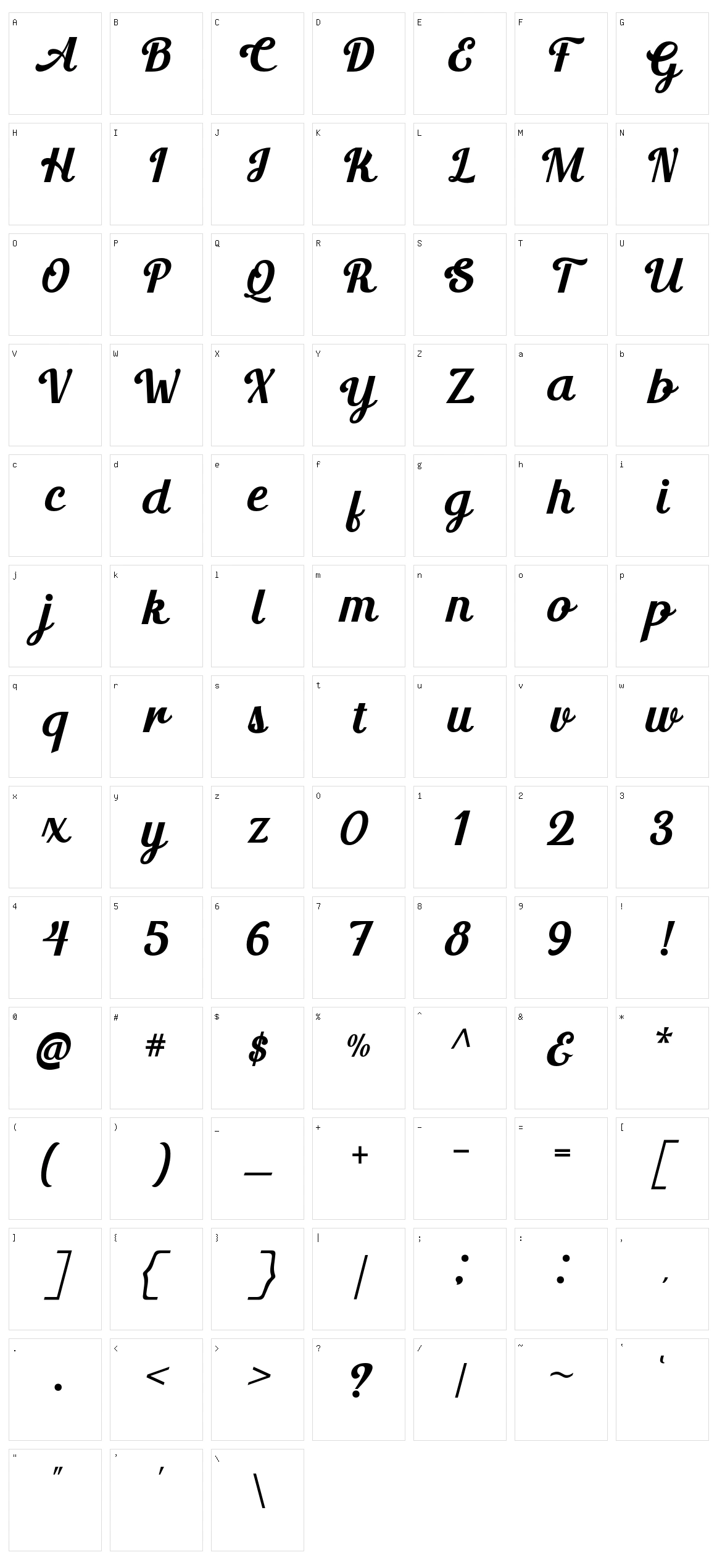 Marchiel Character Set