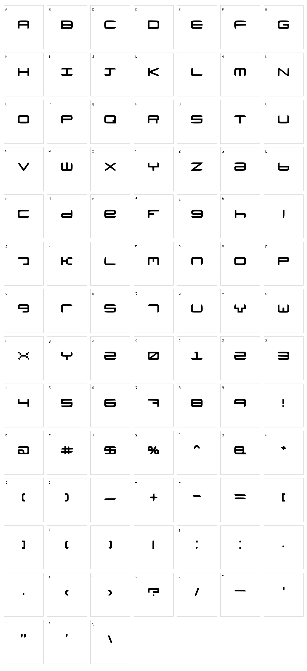 Neutronium Character Set