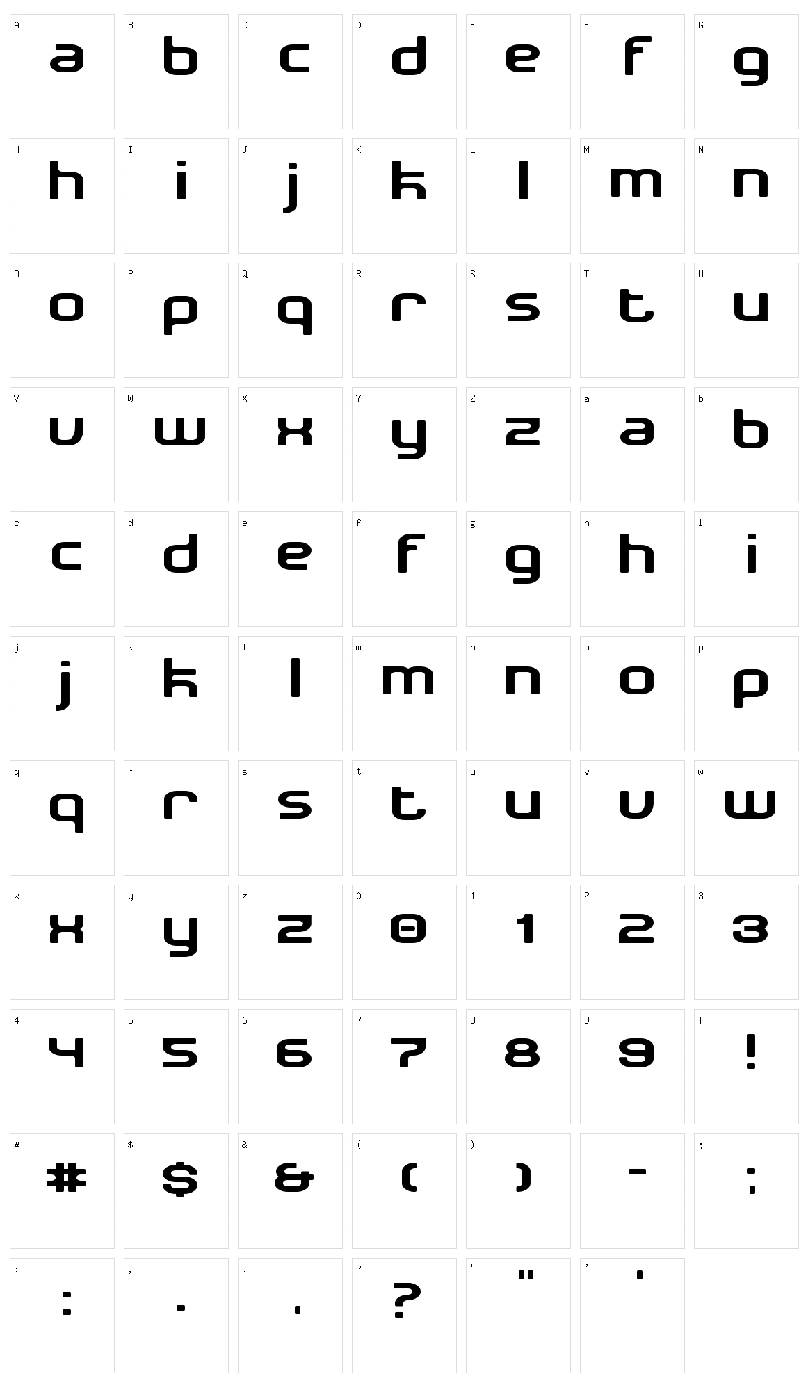 New Detroit Character Set