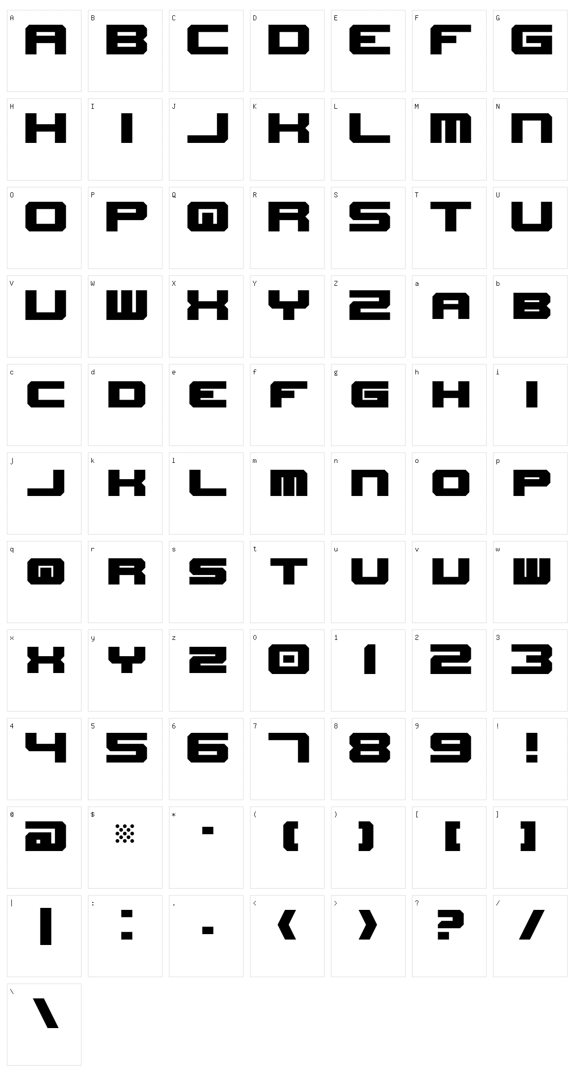 New Horizons Character Set