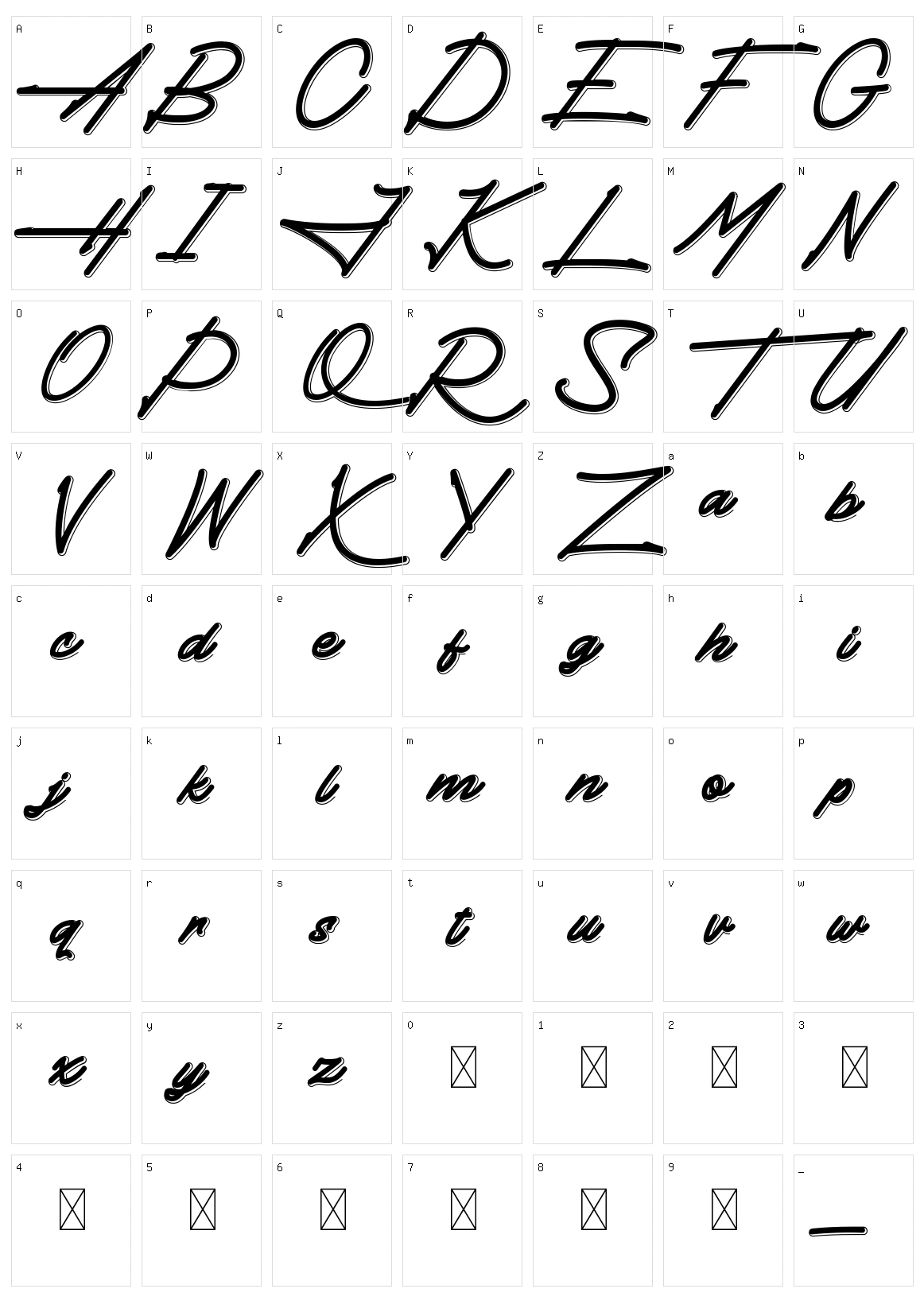 Thundergood Character Set