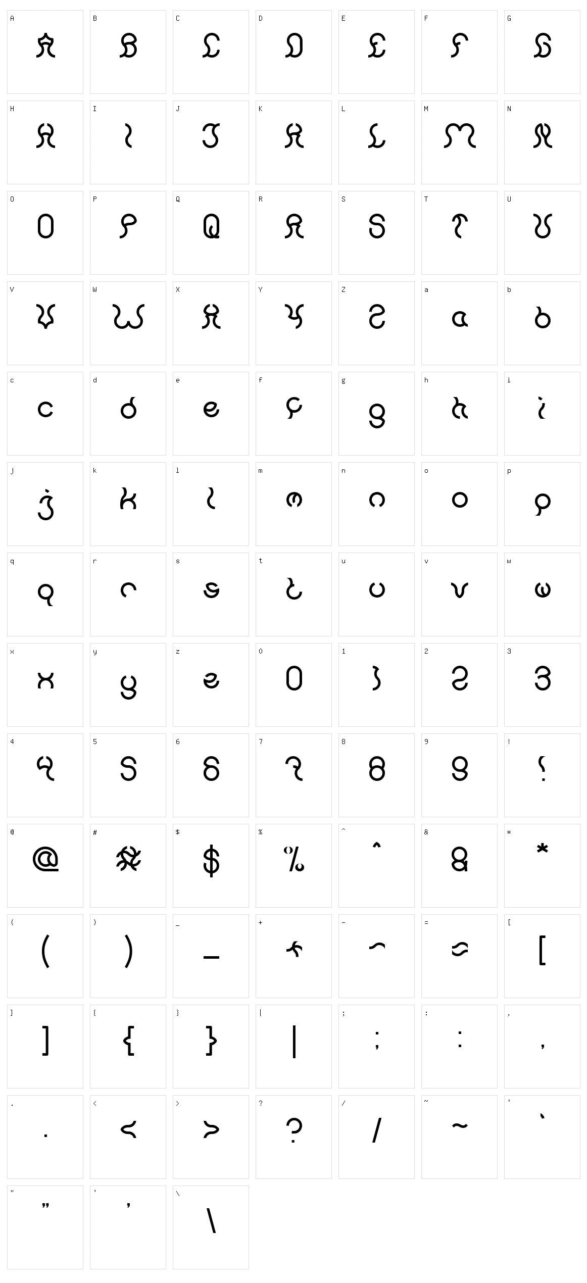 Nine Character Set