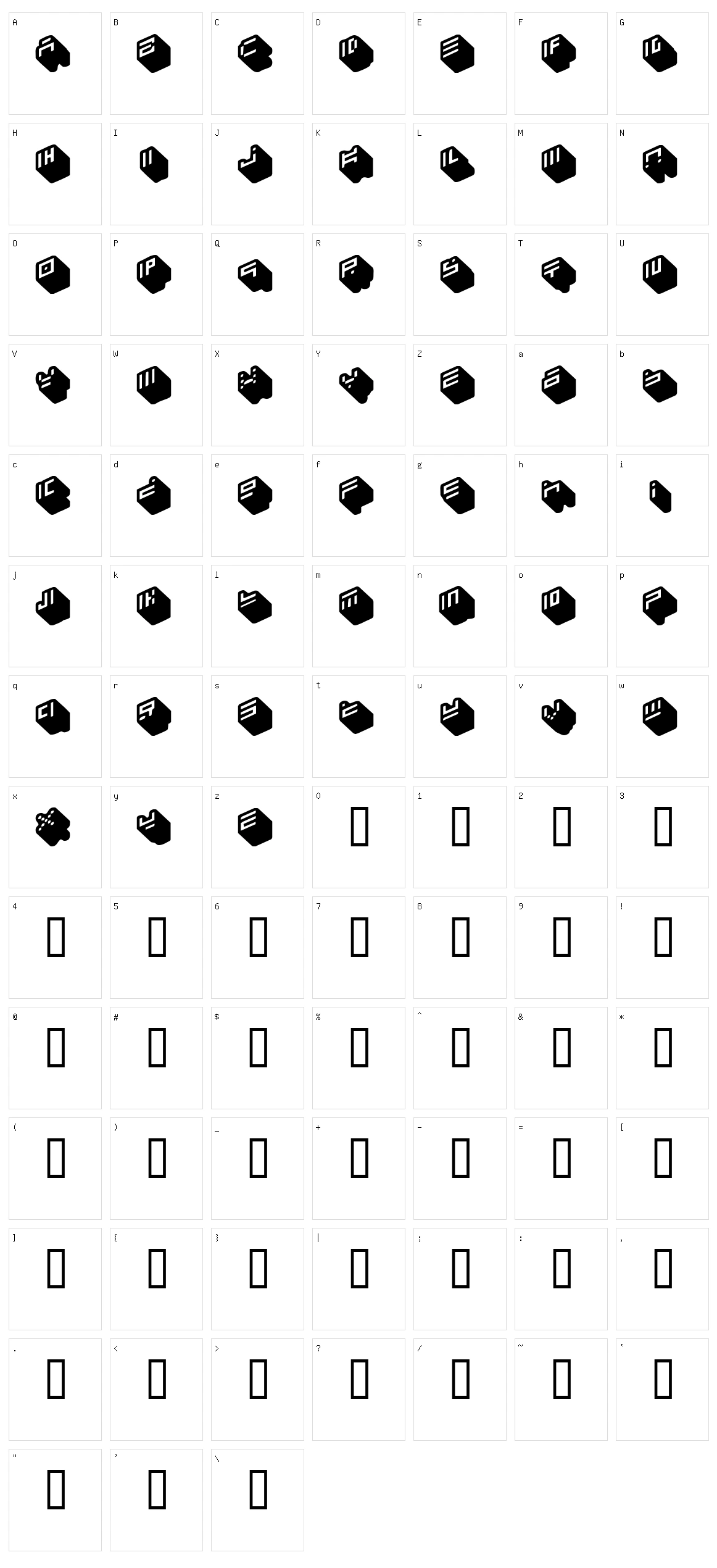 Nippon Blocks Character Set