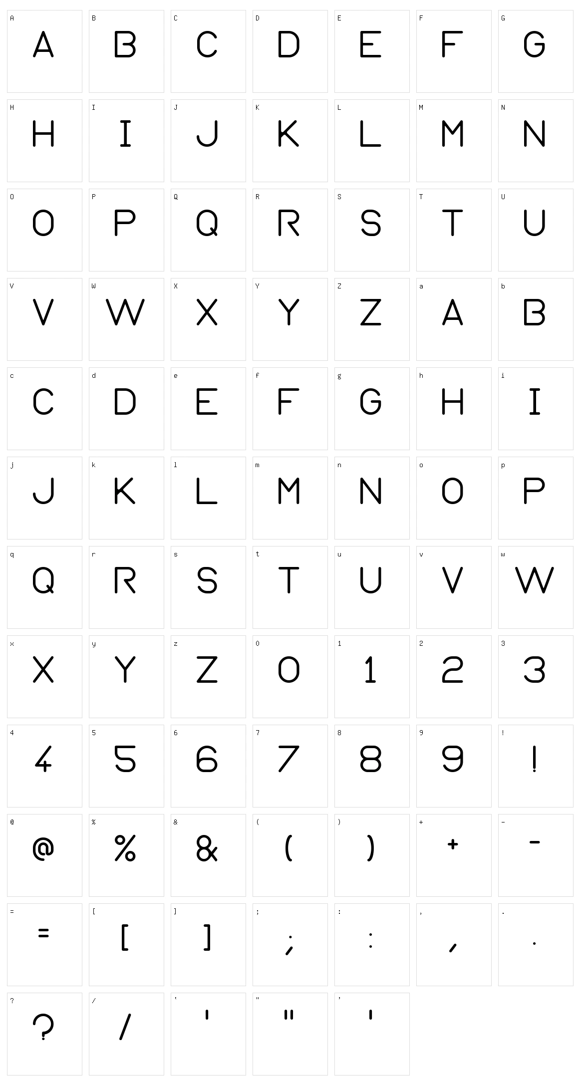 Normograph Character Set