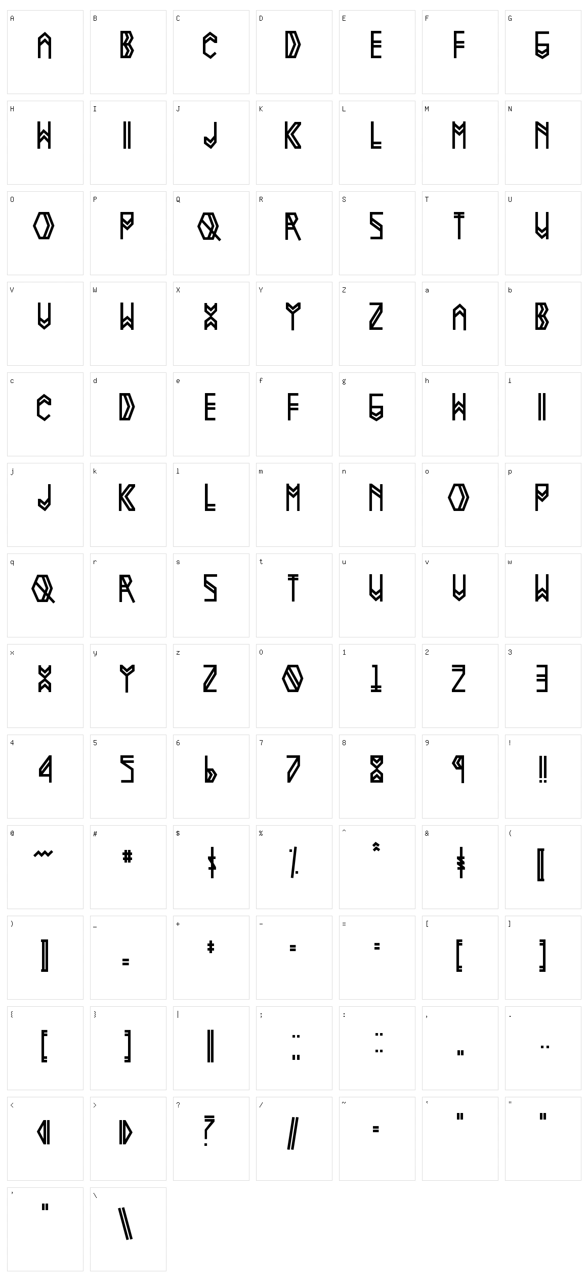 Nova Character Set