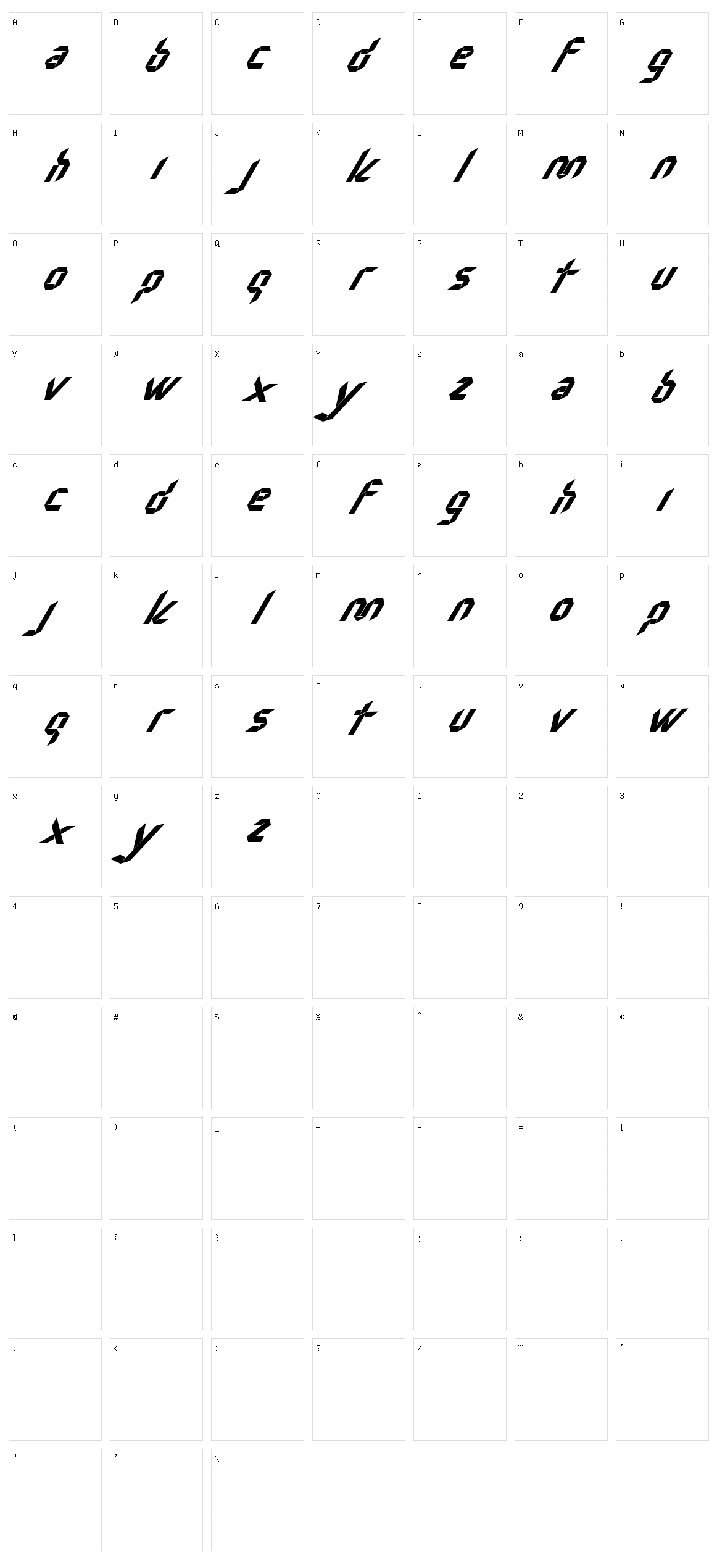 Nudo Character Set
