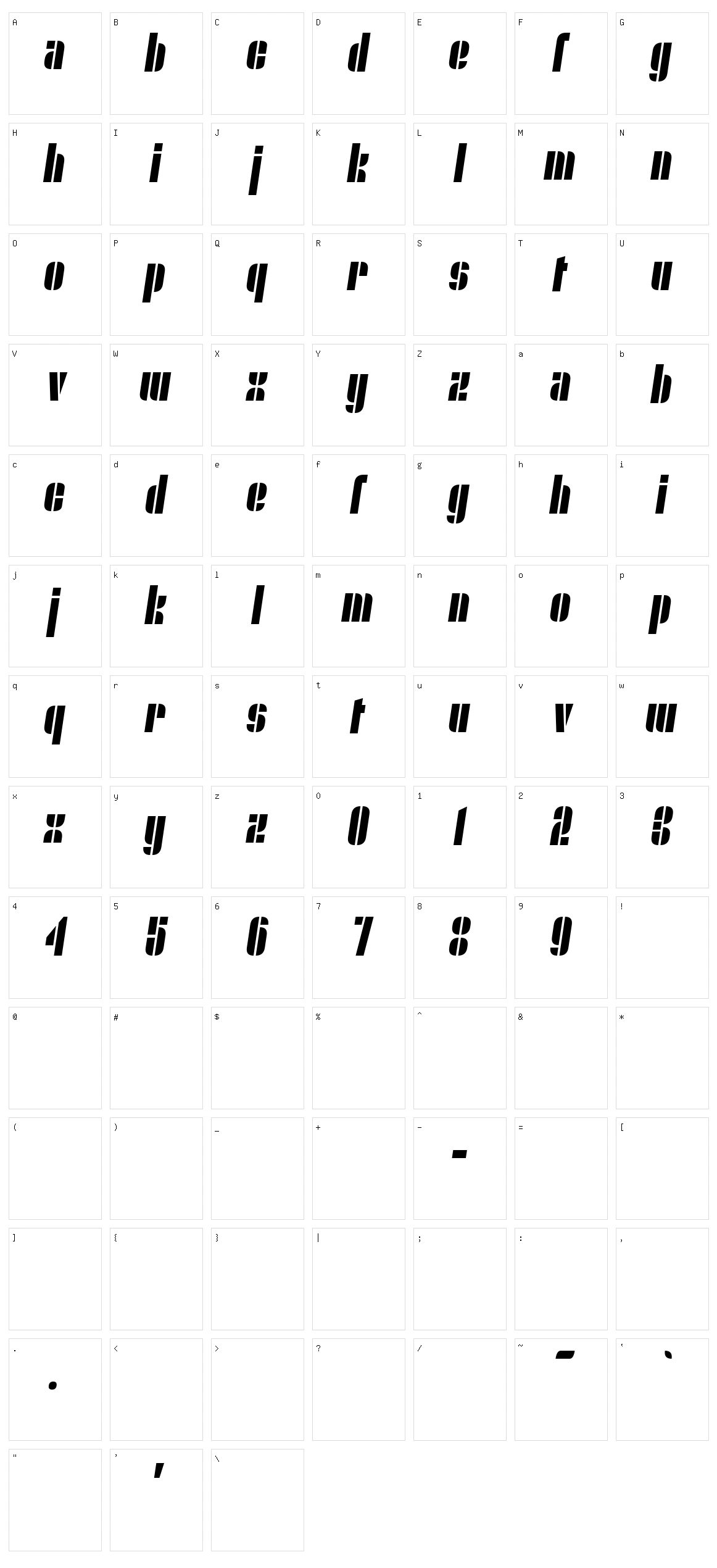 Nyamomobile Character Set