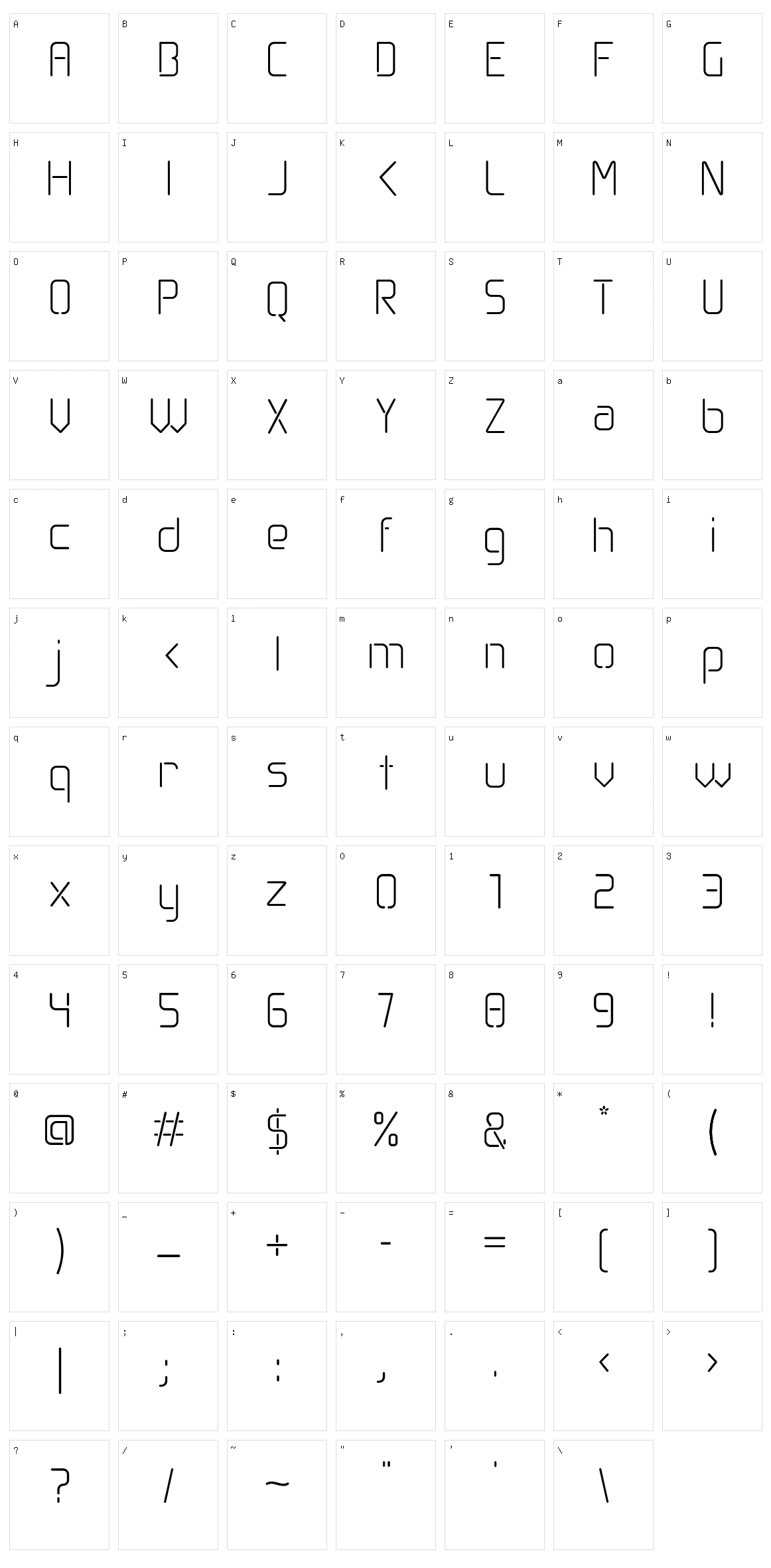 Obli Character Set