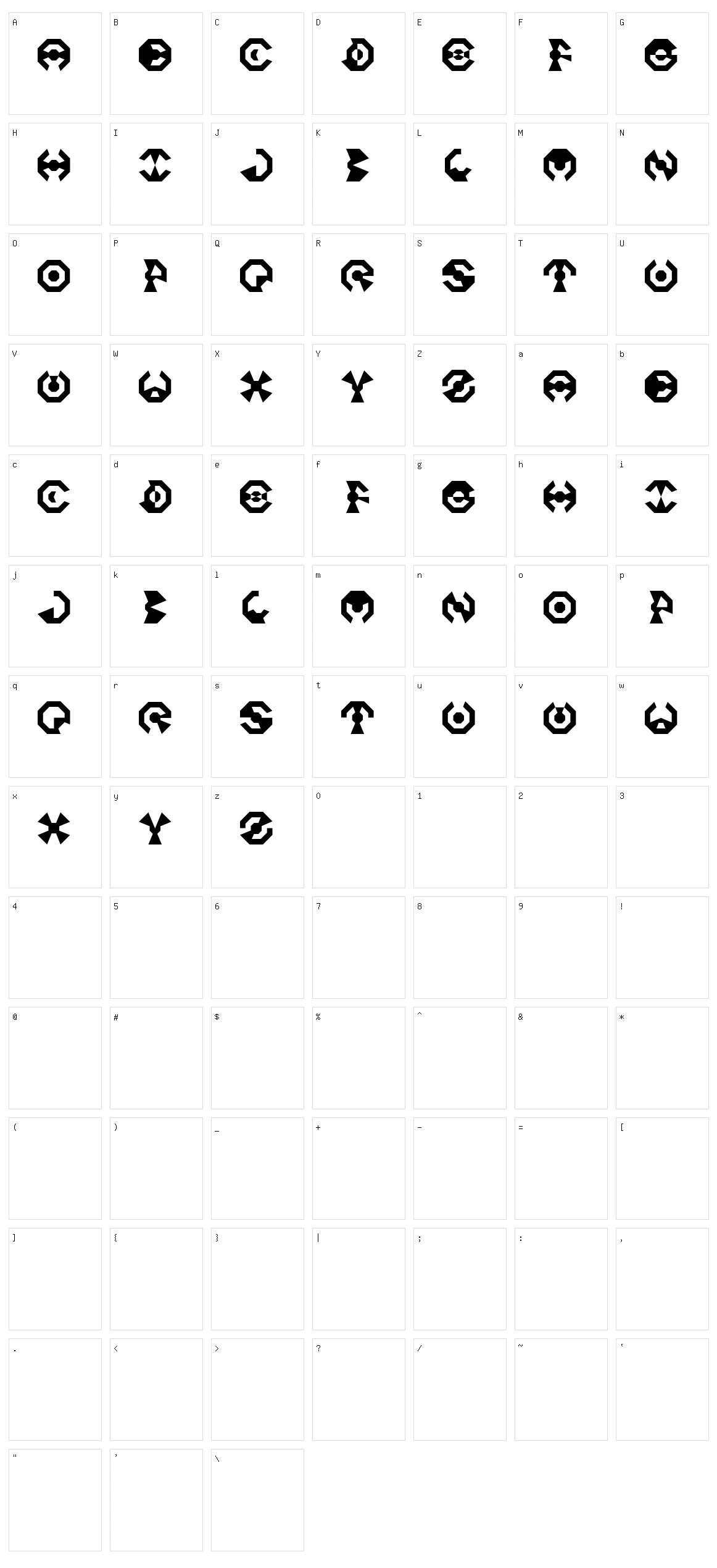 Octo Character Set
