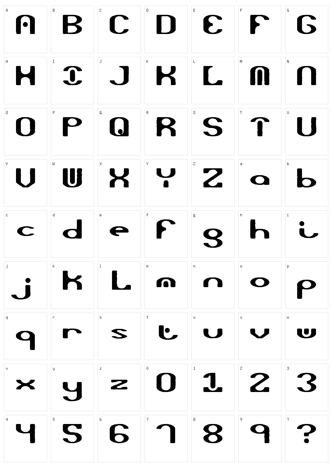 Opiated BRK Character Set